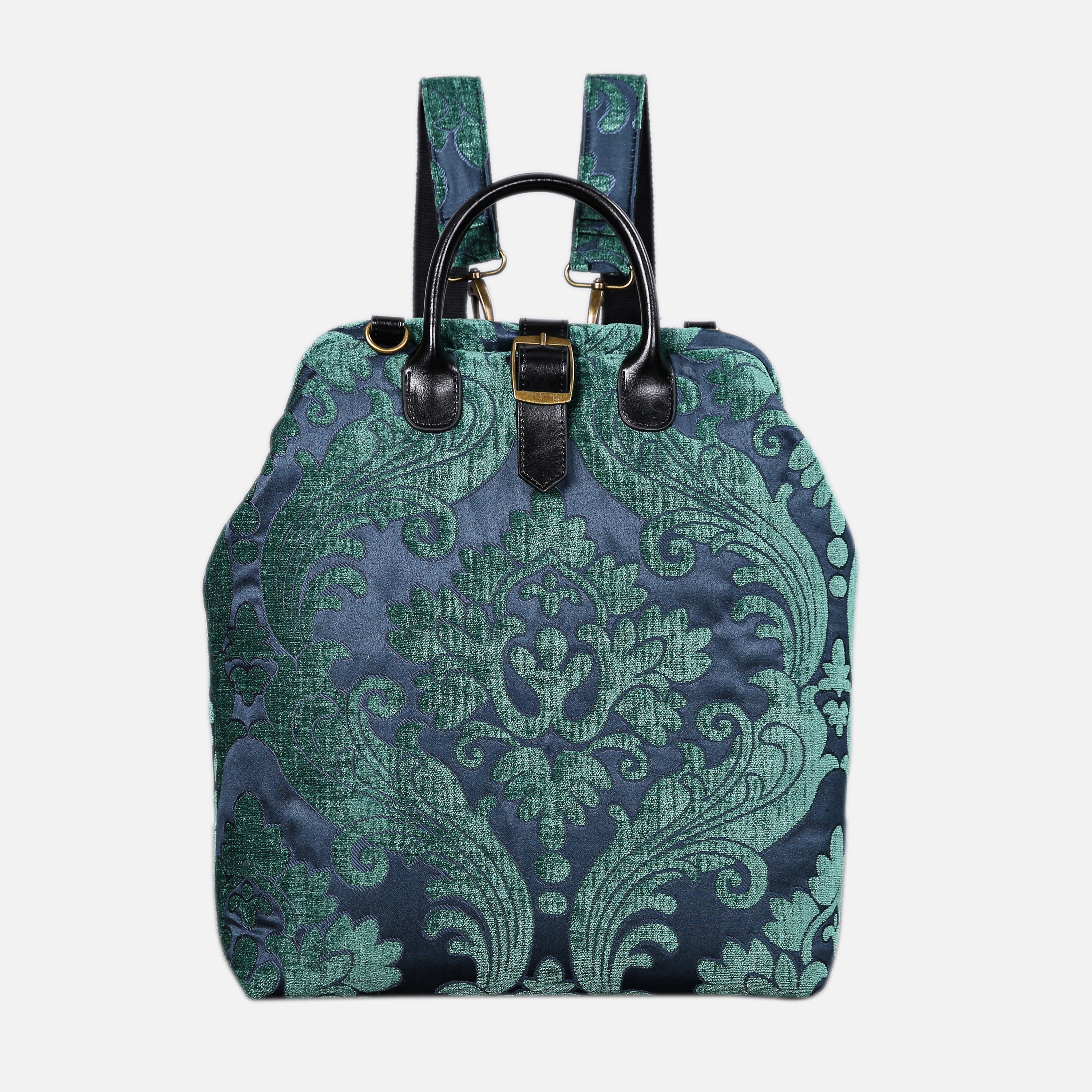 Queen Hunter Green Carpet Laptop Backpack  MCW Handmade