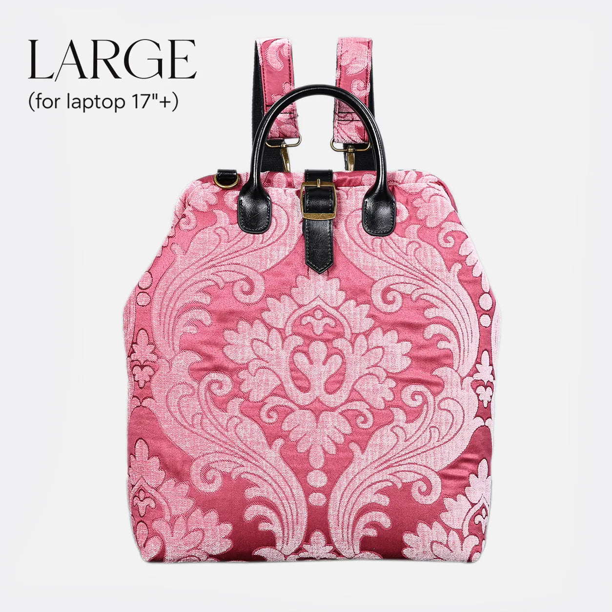 Queen Rose Pink Carpet Large Laptop Backpack Carpetbag of America main