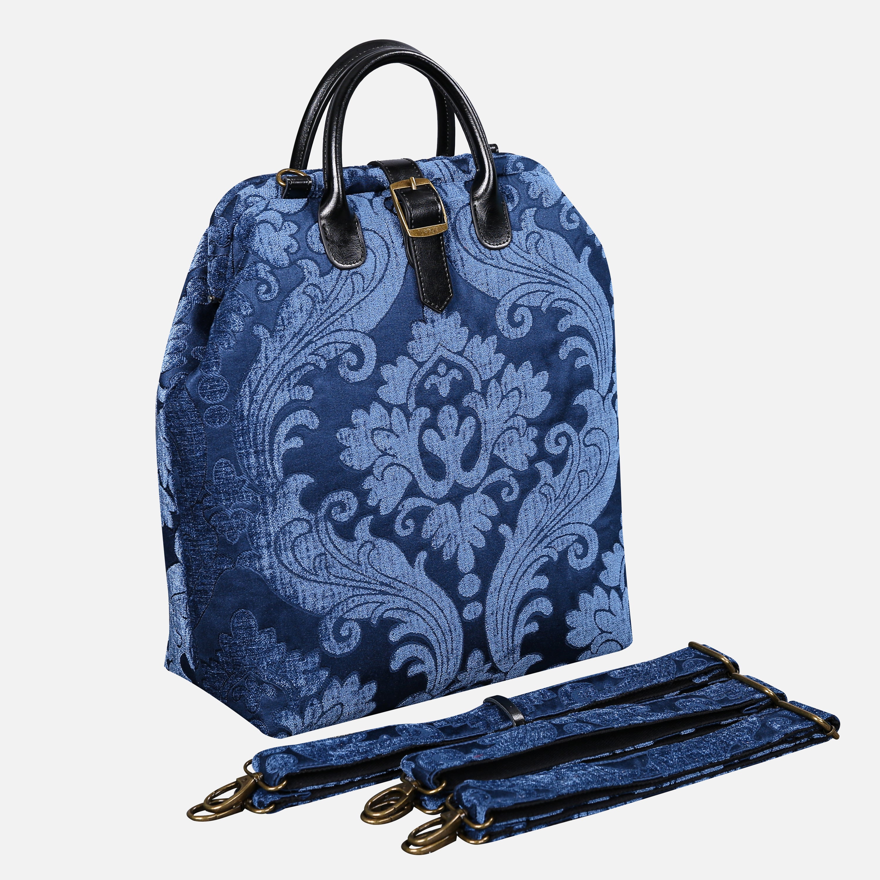 Queen Royal Blue Carpet Laptop Backpack  MCW Handmade-1