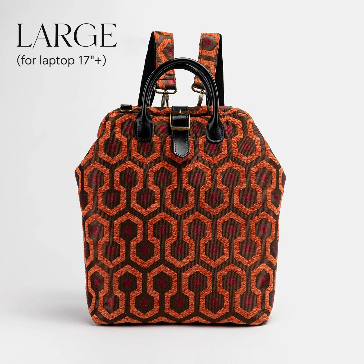 "The Shining" Overlook Hotel Carpet Large Laptop Backpack of America main