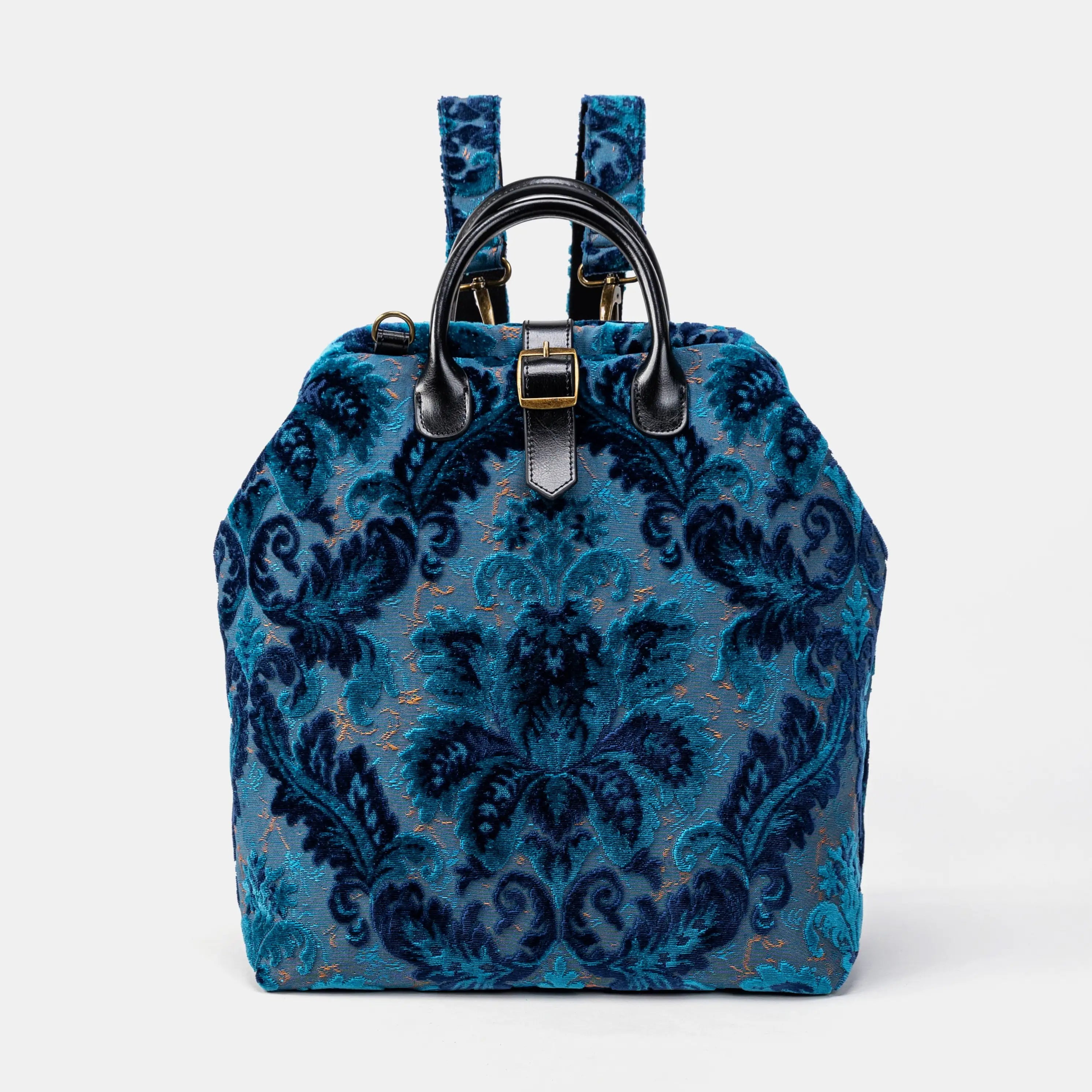 Burnout Velvet Revival Aqua Carpet Laptop Backpack of America front