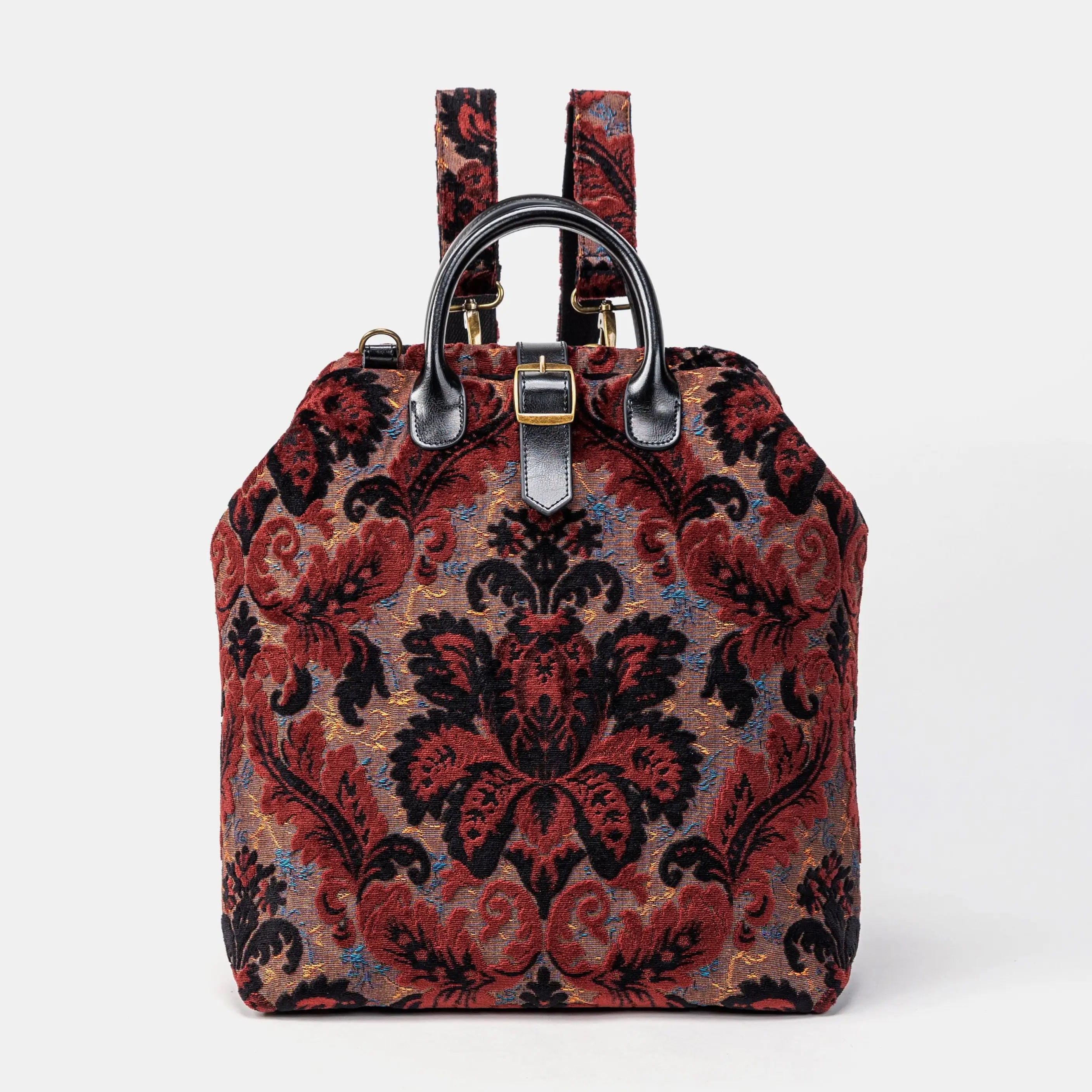 Burnout Velvet Revival Sephia Carpet Laptop Backpack of America front