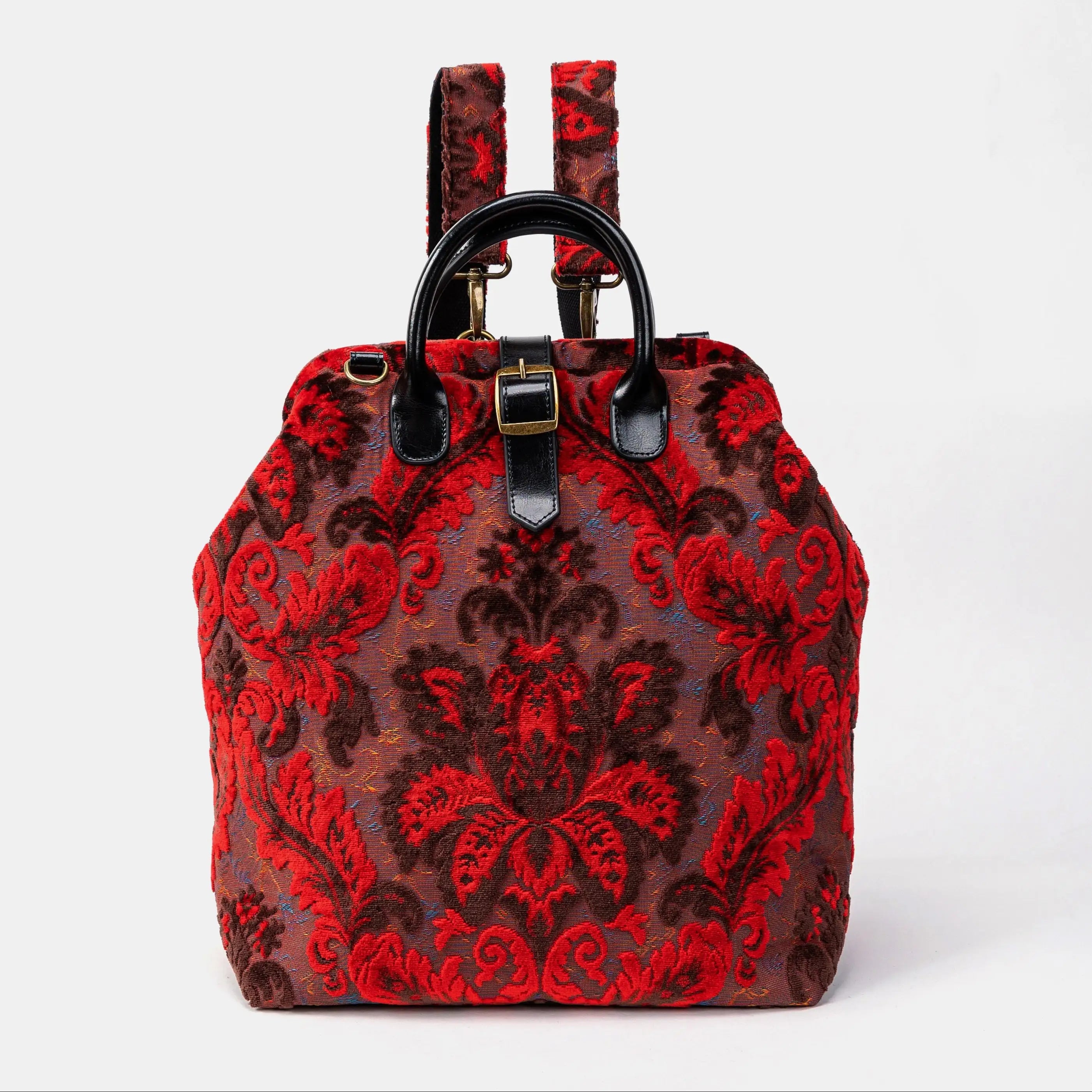 Burnout Velvet Revival Scarlet Carpet Laptop Backpack of America front