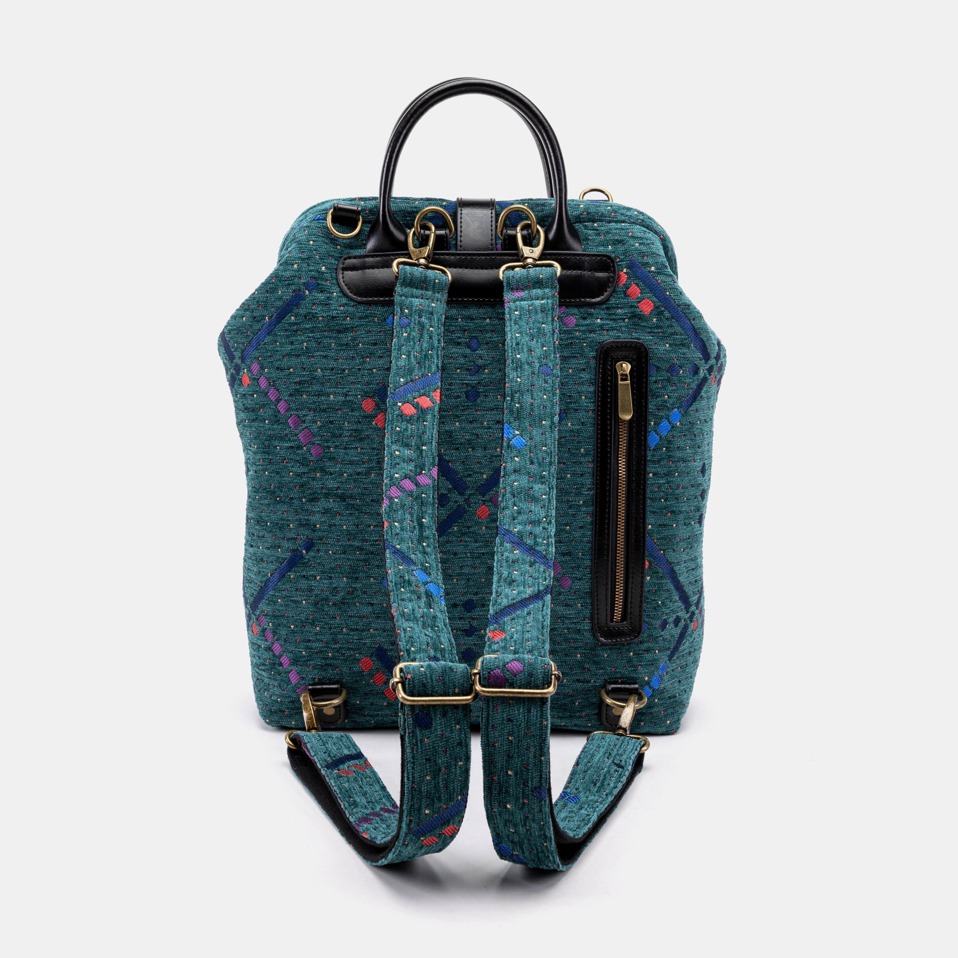 PDX Portland Airport Carpet Laptop Backpack back