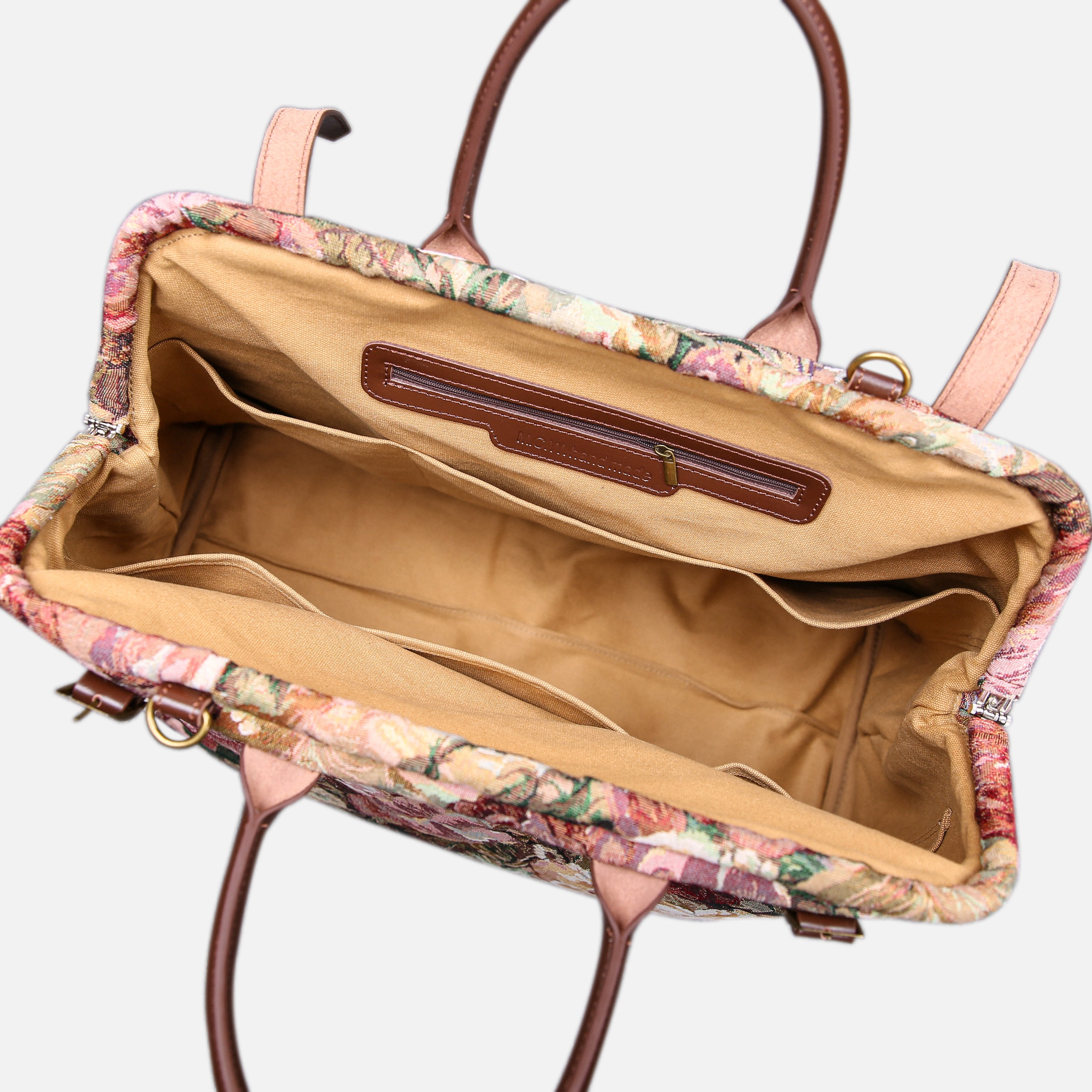 Rose Bush Large Carpetbag MCW Handmade-5