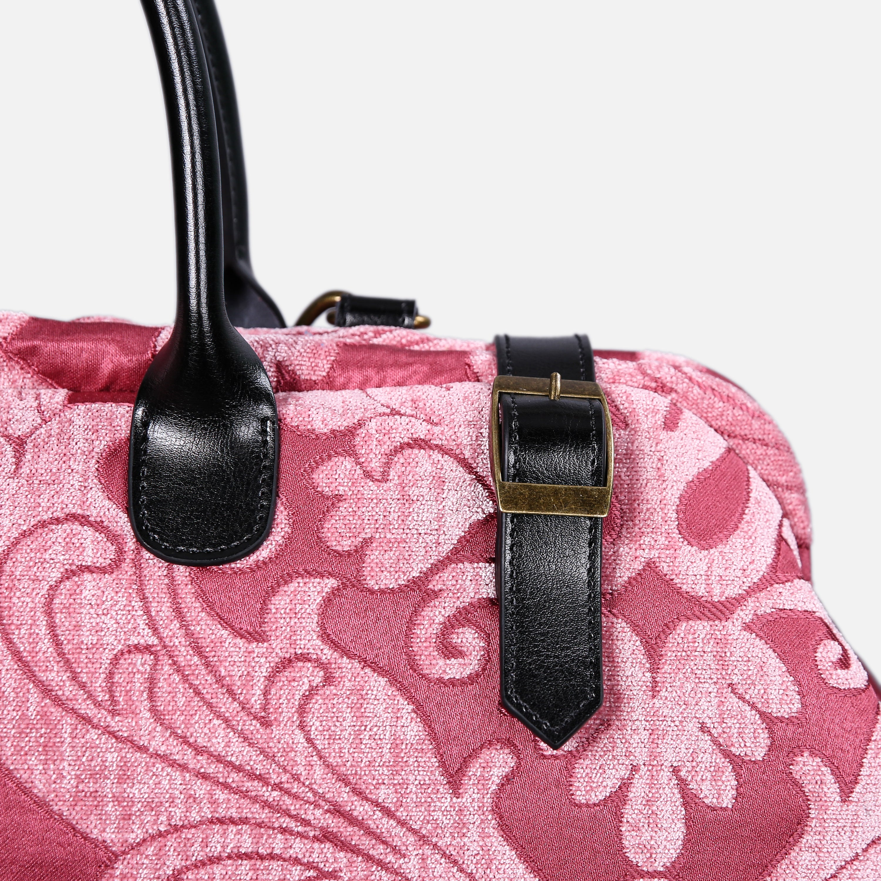 Queen Rose Pink Large Carpetbag MCW Handmade-3