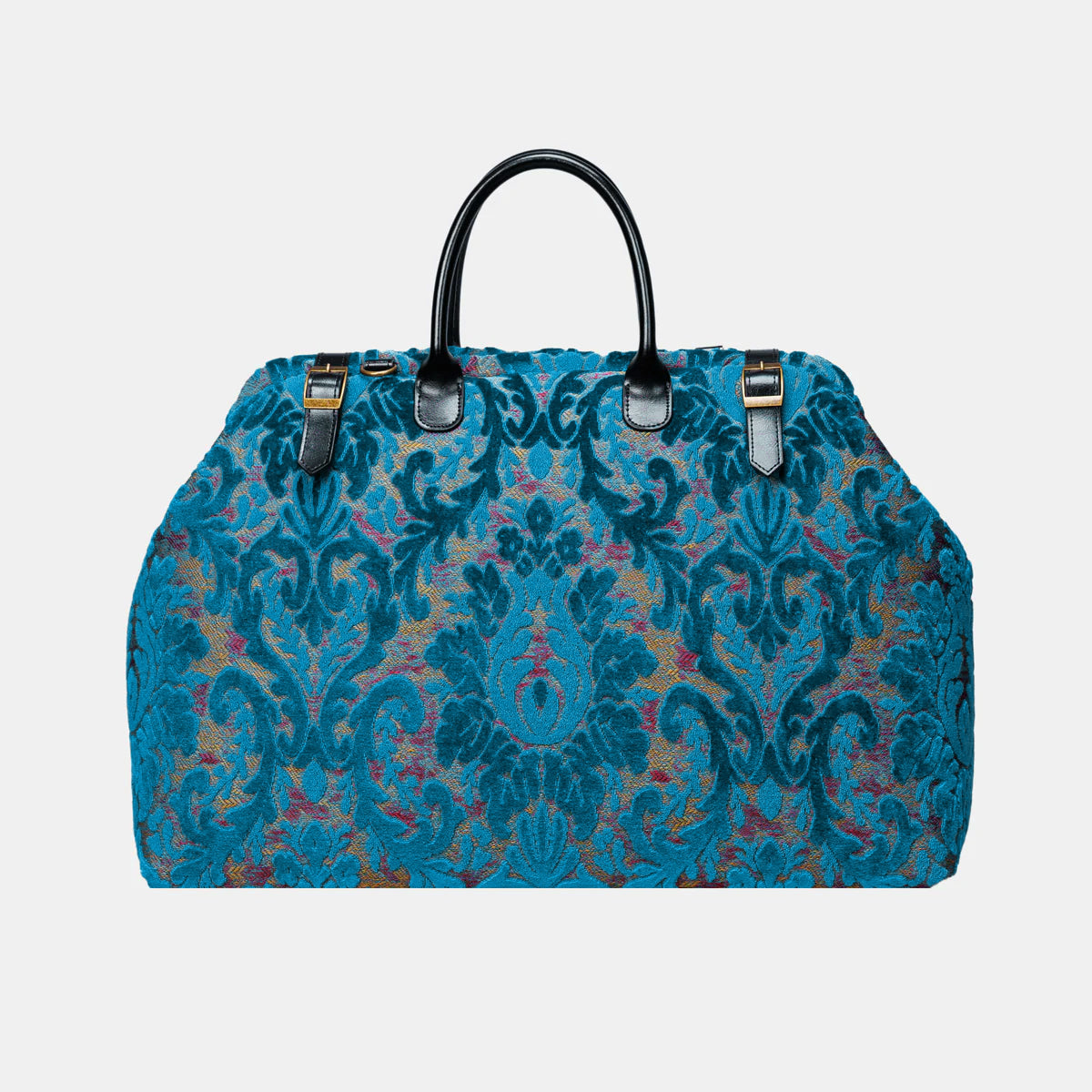 Burnout Velvet Aqua Blue Large Carpetbag main