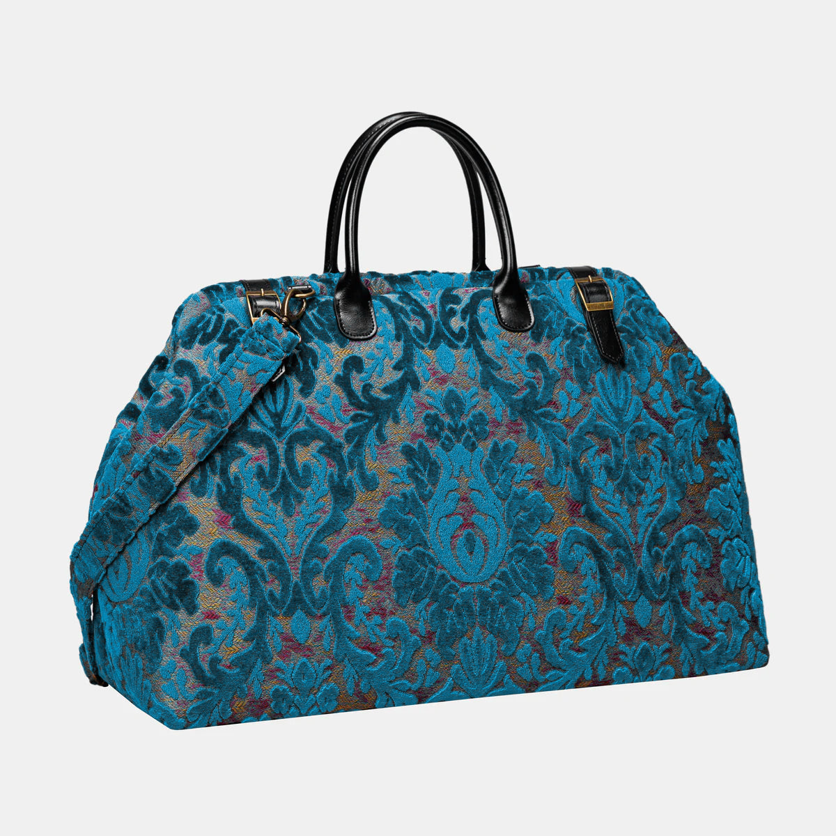 Burnout Velvet Aqua Blue Large Carpetbag primary