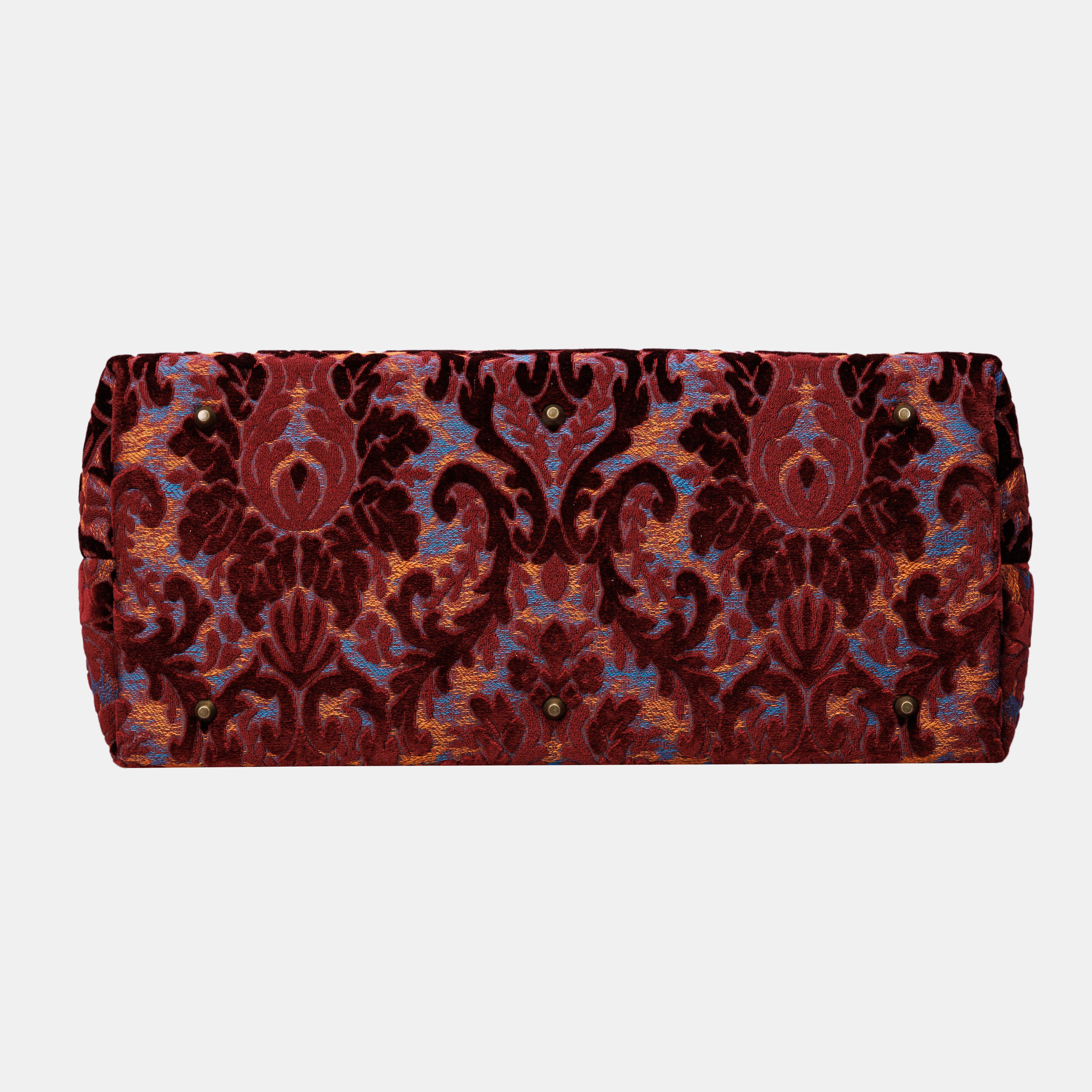 Burnout Velvet Wine Large Carpetbag MCW Handmade-6