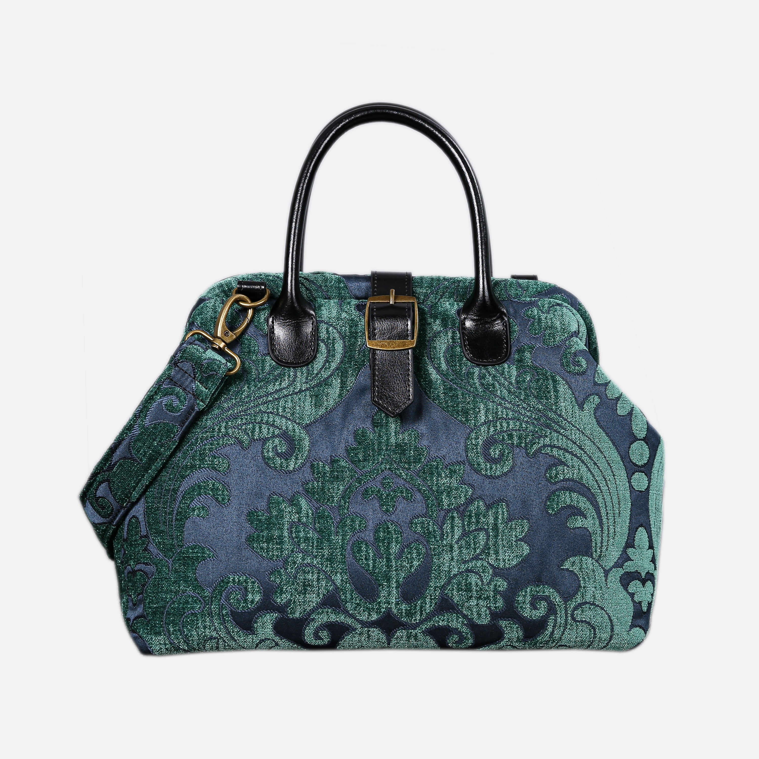 Queen Hunter Green Carpet Handbag Purse carpet bag MCW Handmade