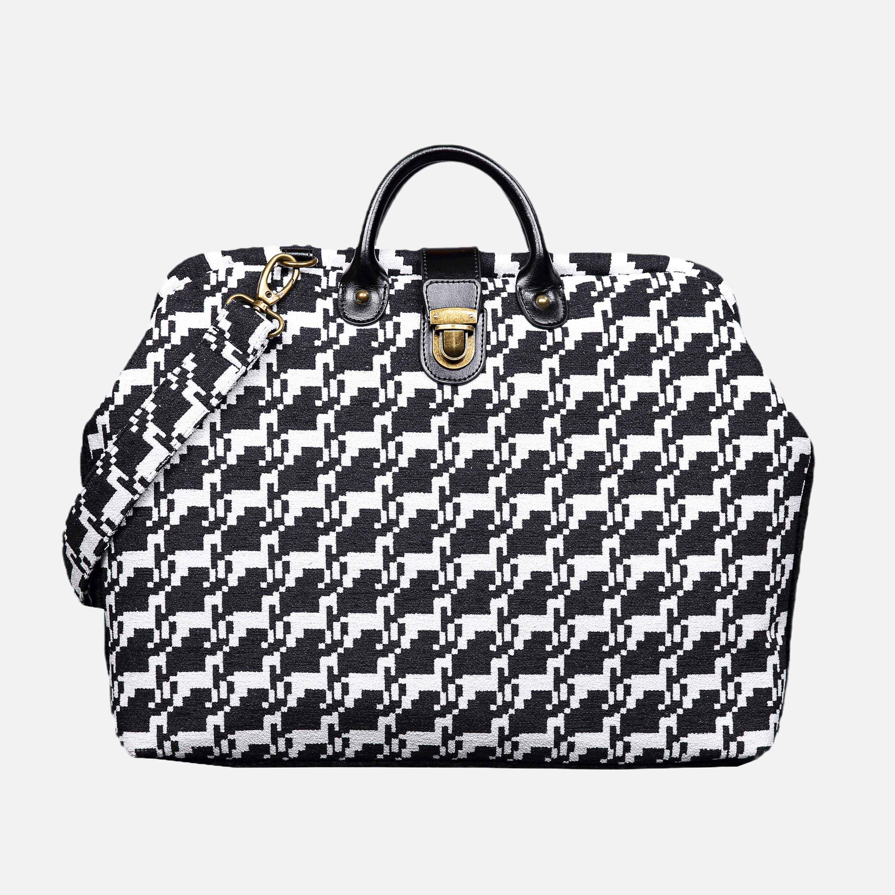 Houndstooth carpet bag MCW Handmade
