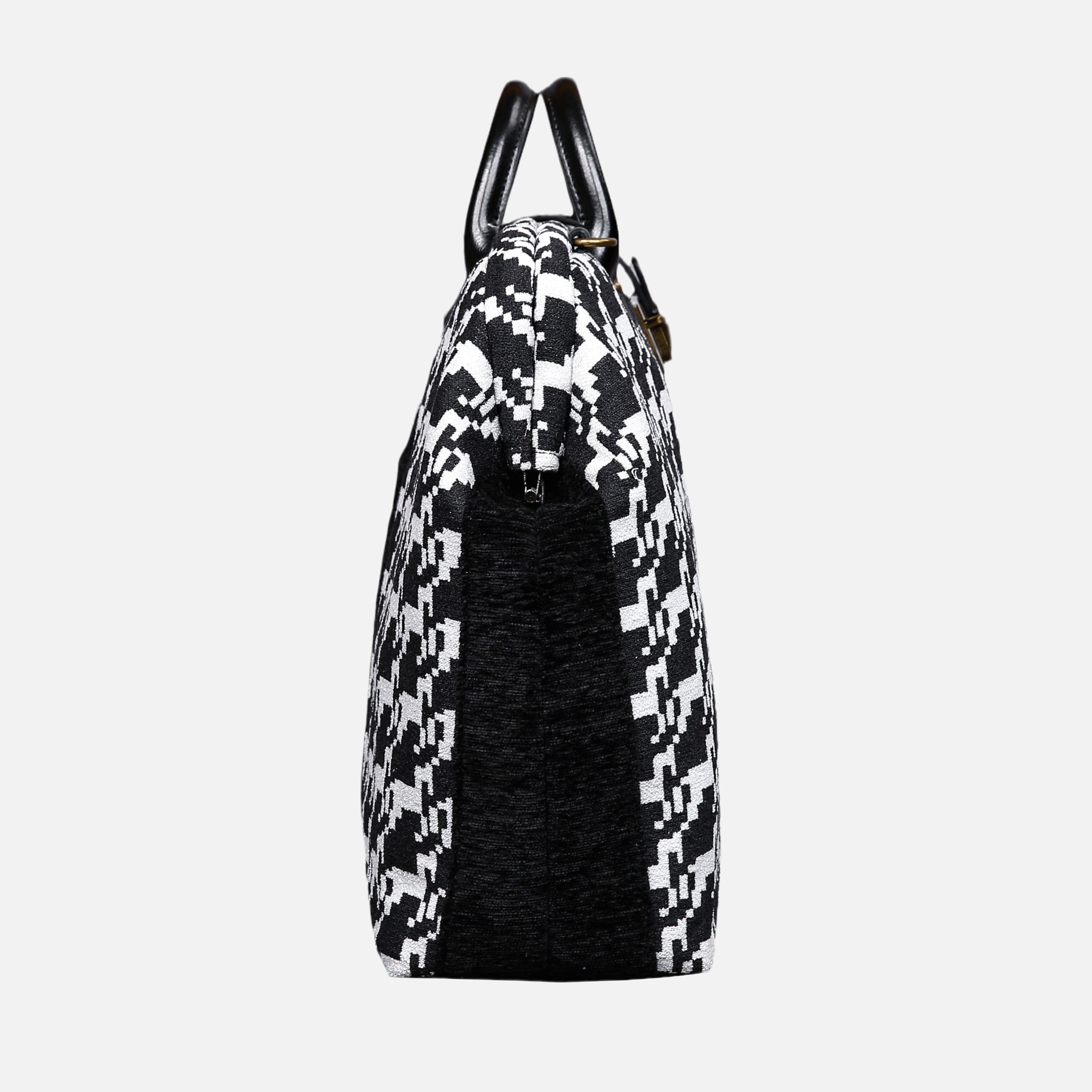 Houndstooth carpet bag MCW Handmade-5