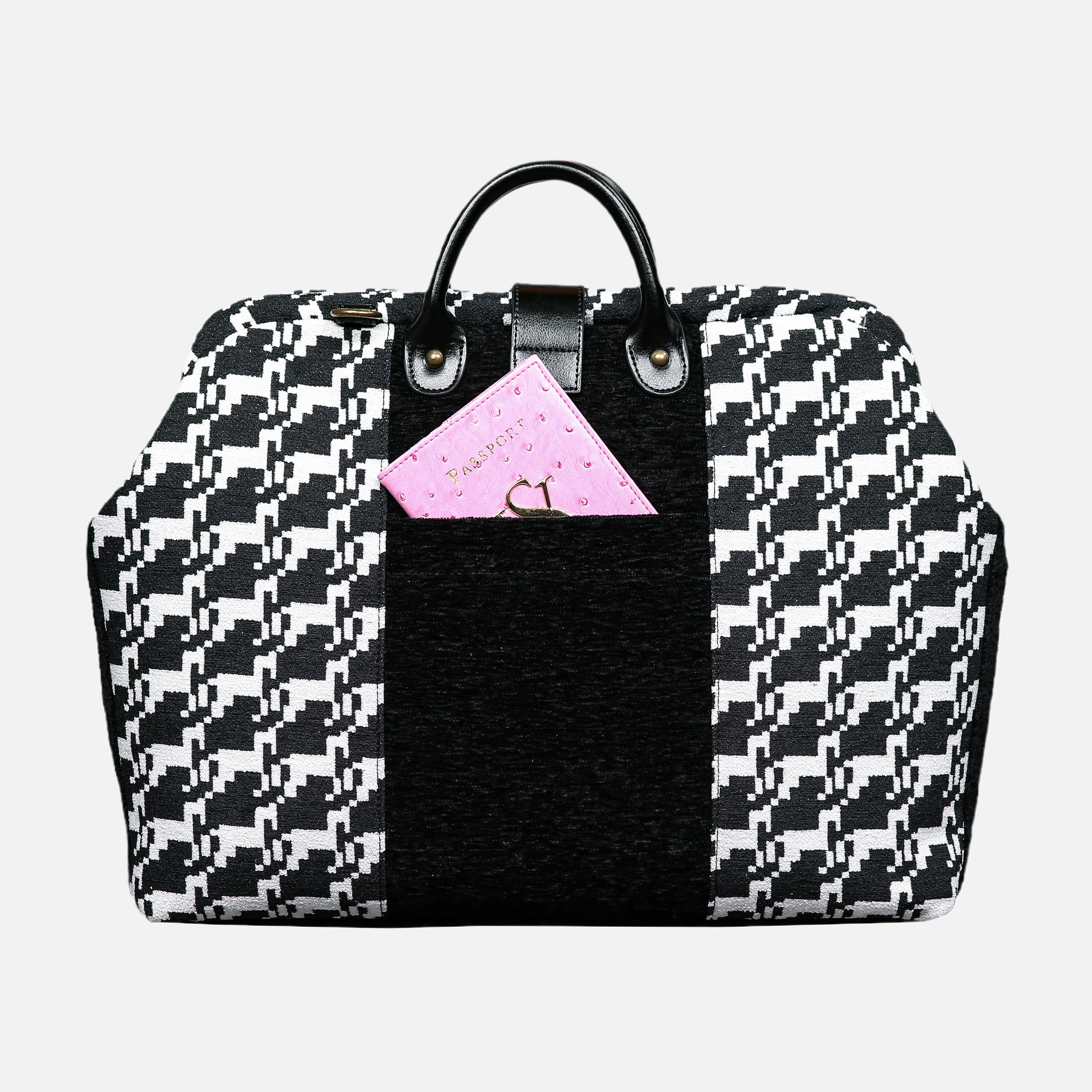 Houndstooth carpet bag MCW Handmade-2