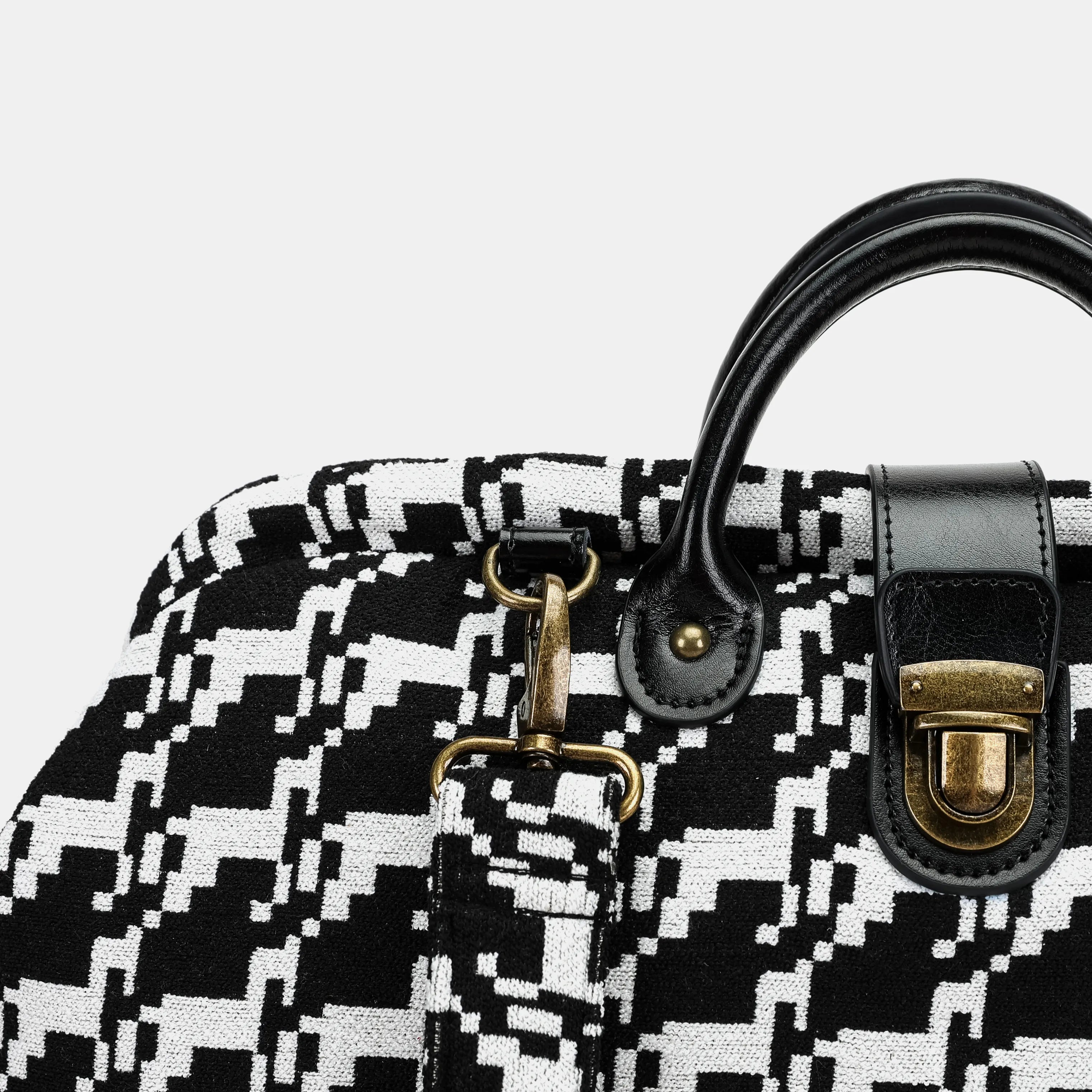 Houndstooth Laptop Work Bag detail