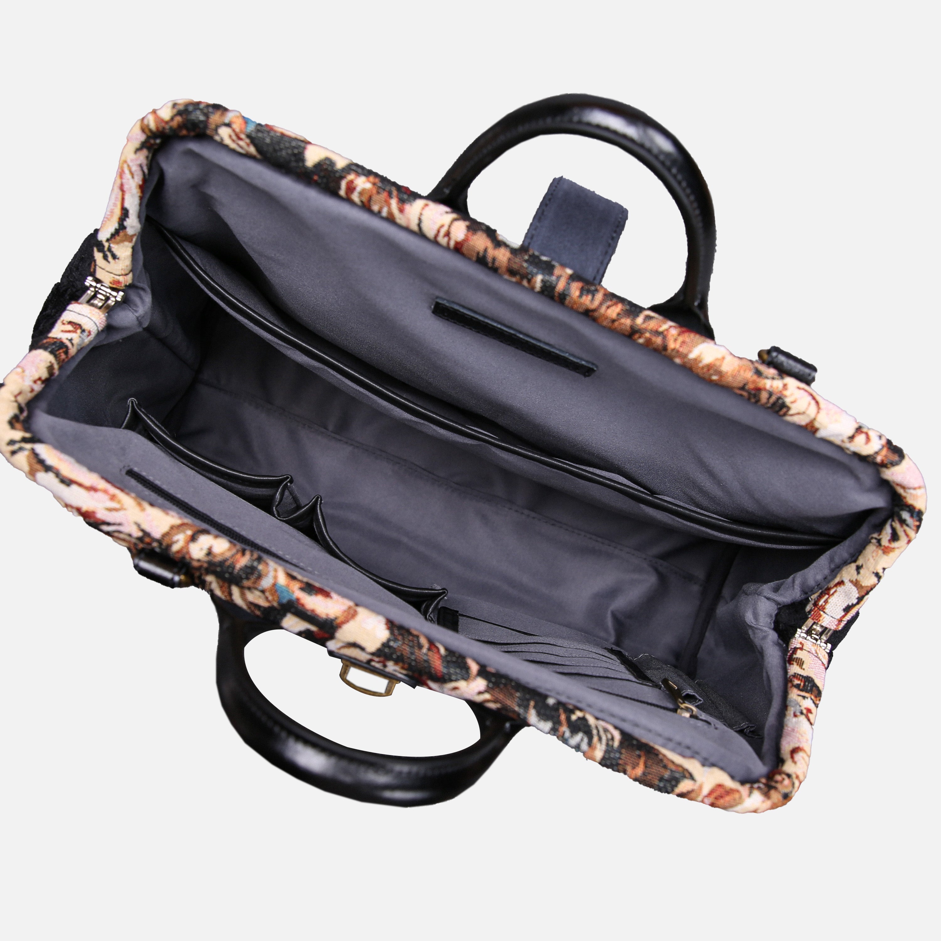 Daisy Black carpet bag MCW Handmade-4