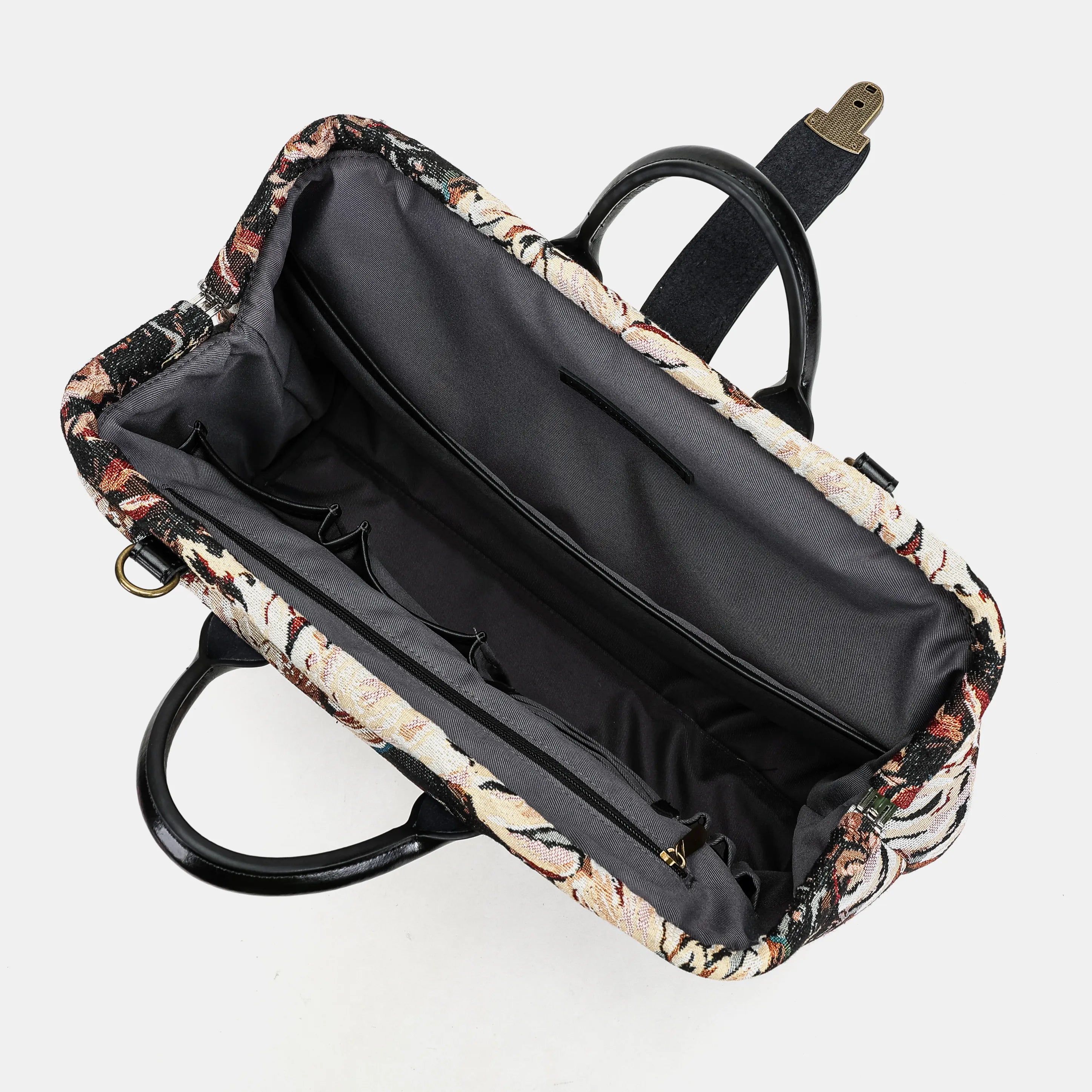 Daisy Black Laptop Work Bag inside