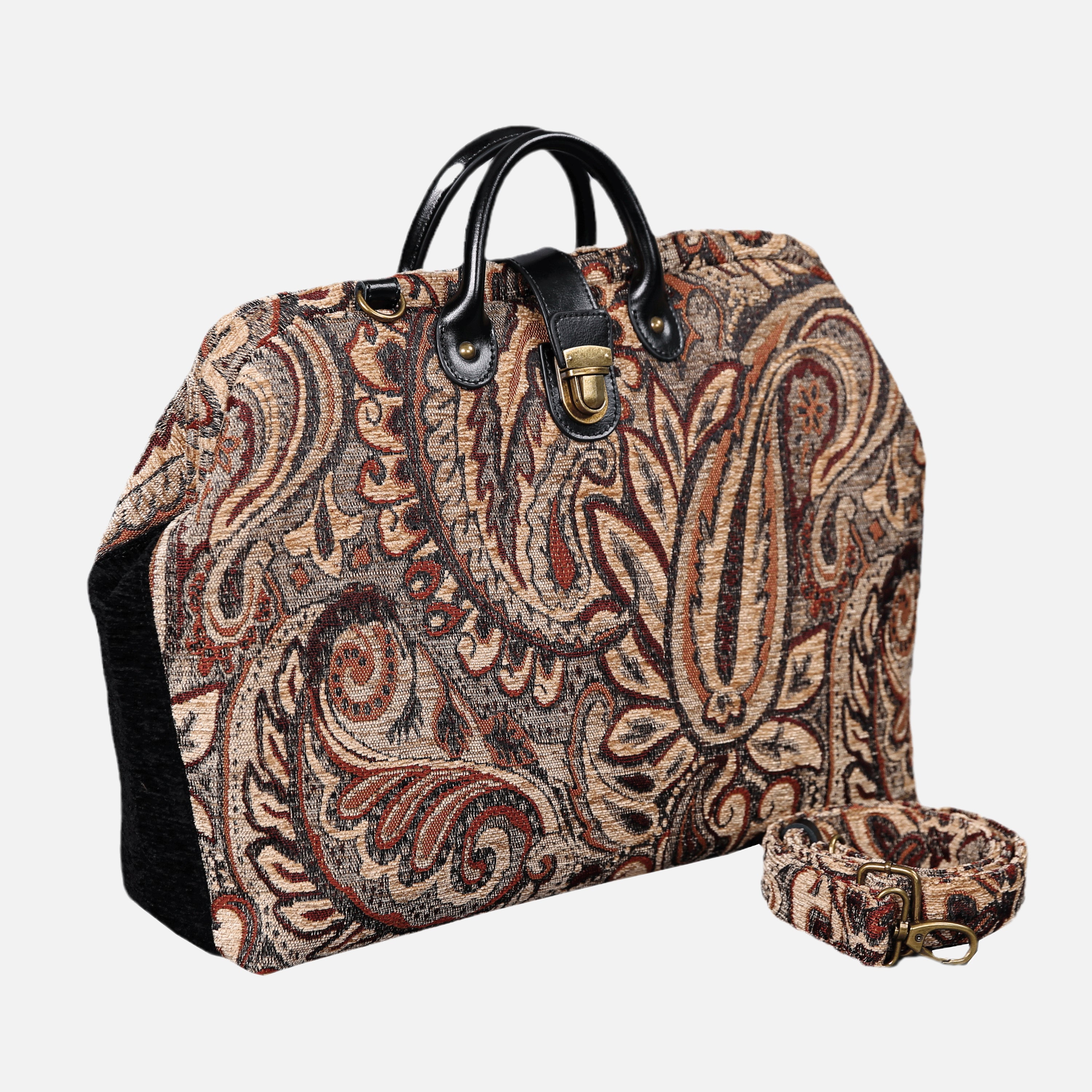 Paisley Brown carpet bag MCW Handmade