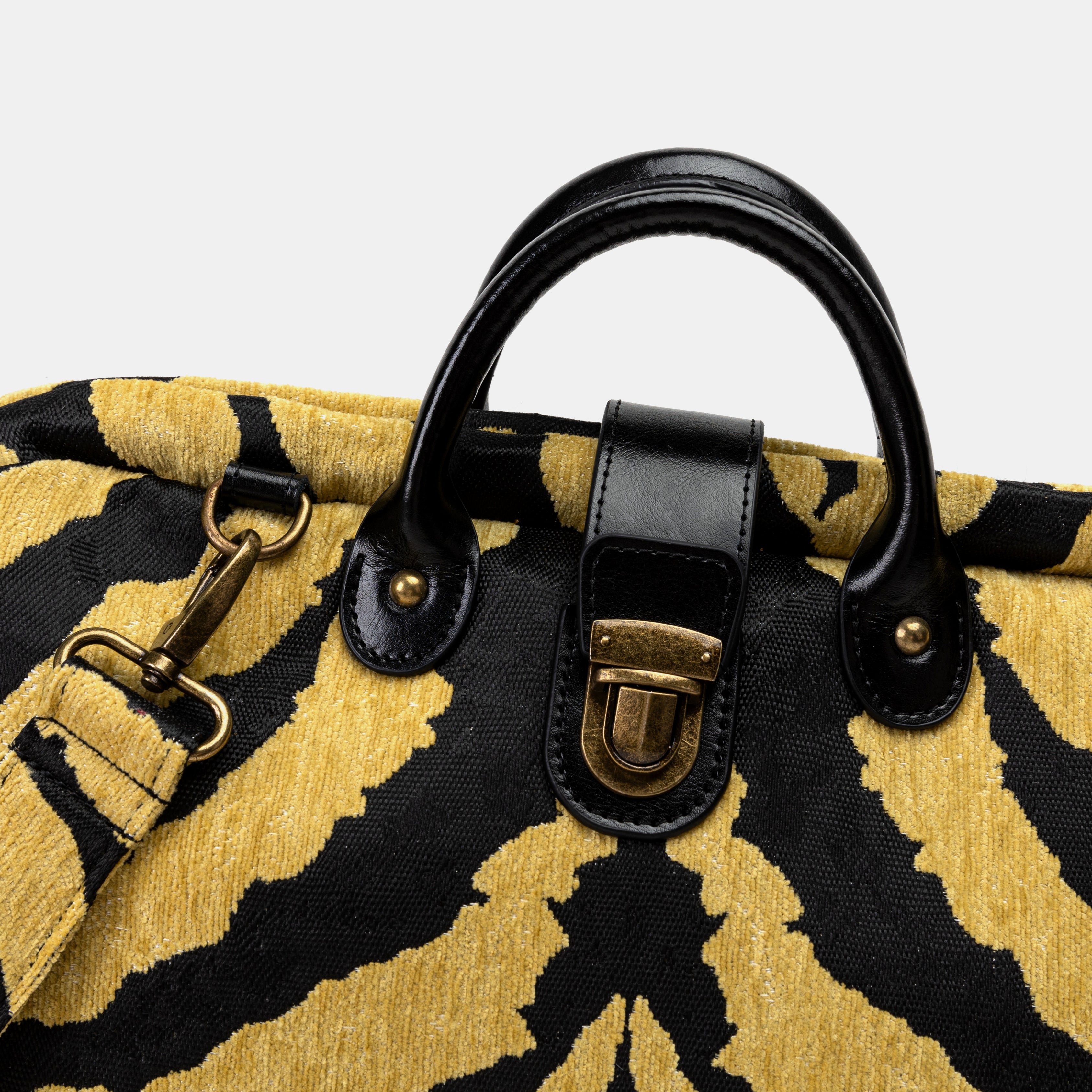 Zebra Daffodil Laptop Work Bag of America detail