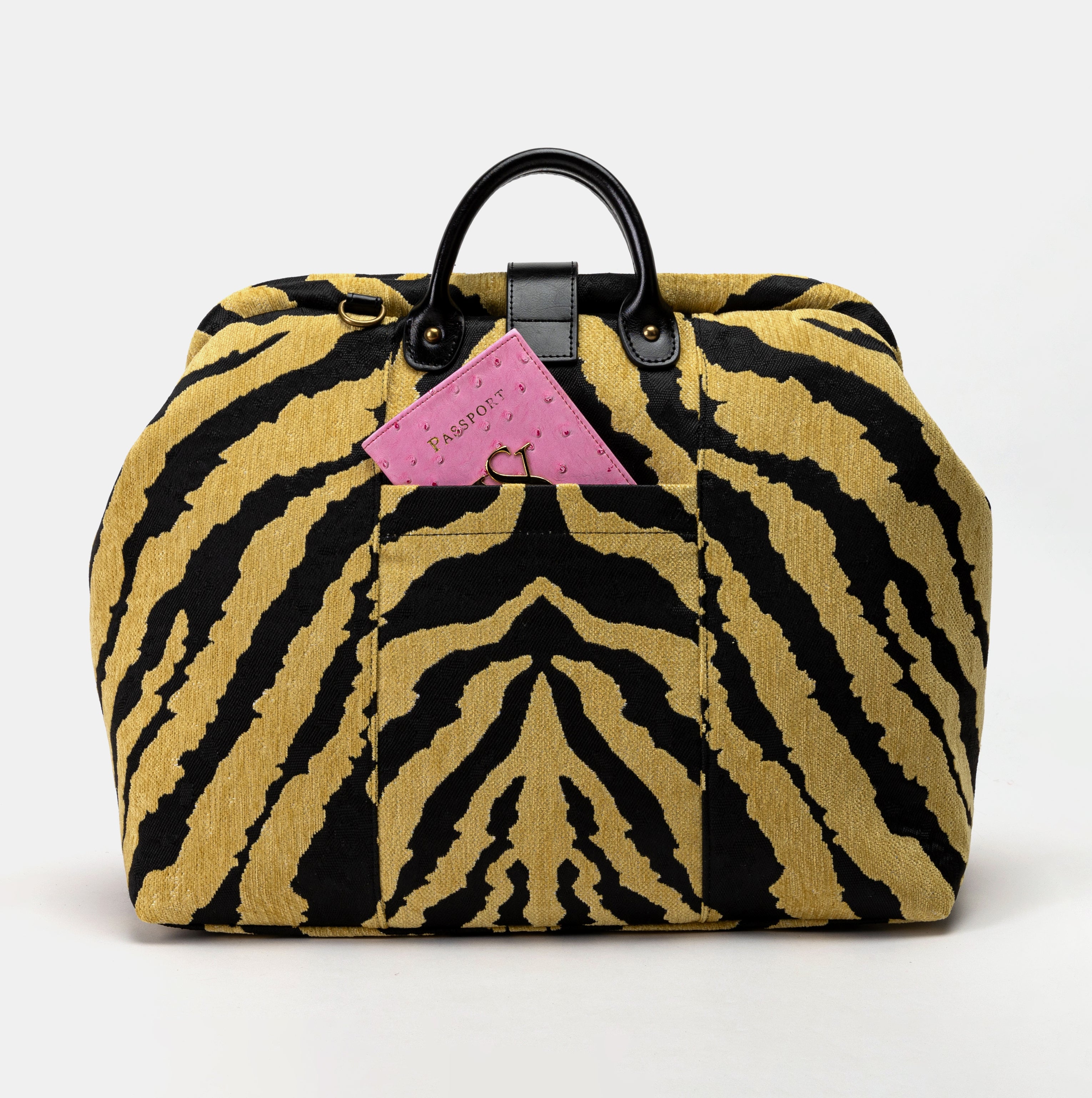 Zebra Daffodil Laptop Work Bag of America back