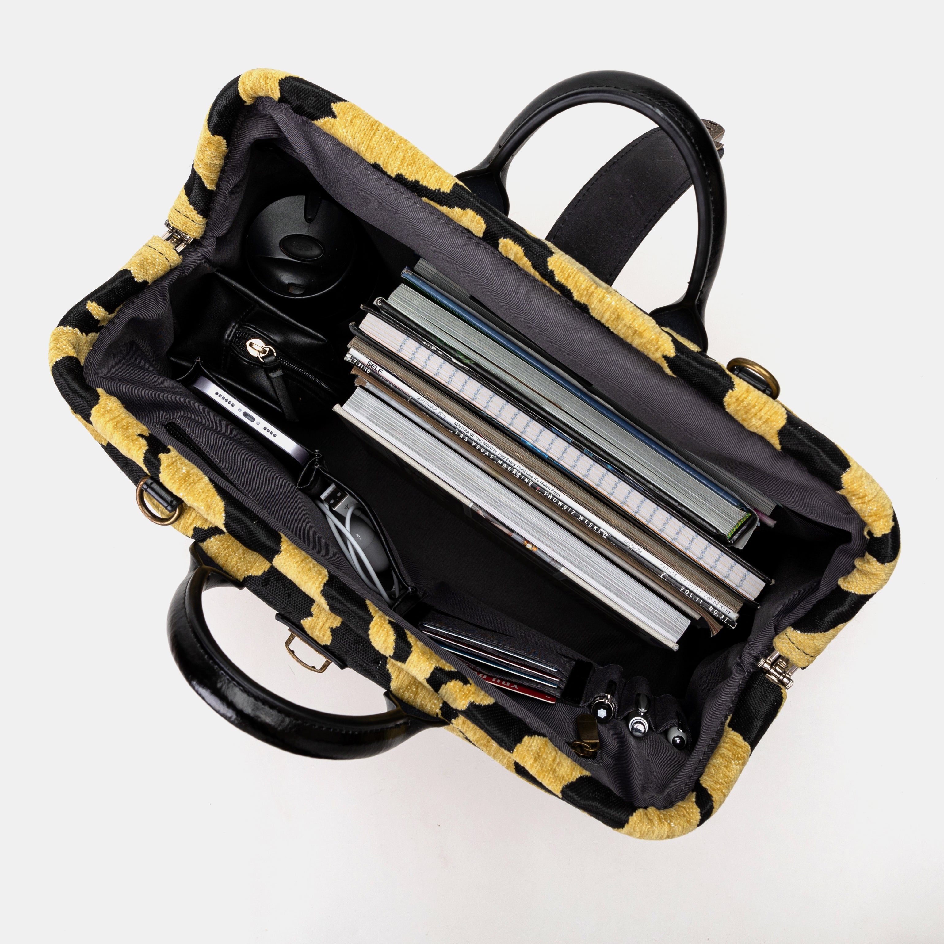 Zebra Daffodil Laptop Work Bag of America in use