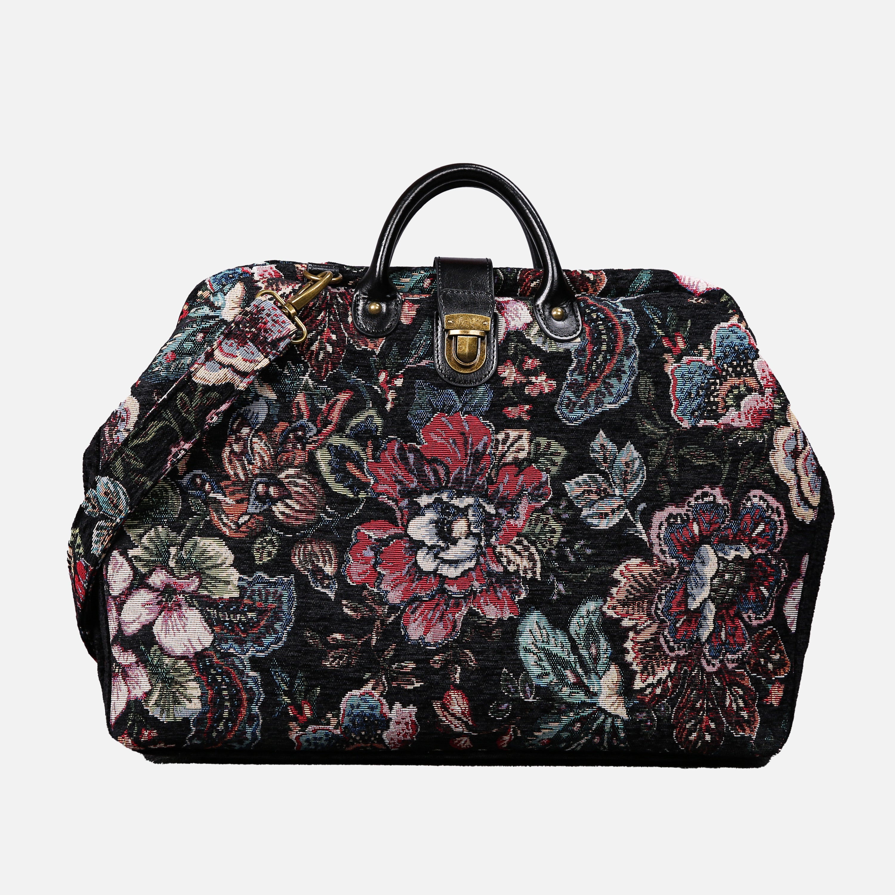 Rose Garden Black carpet bag MCW Handmade