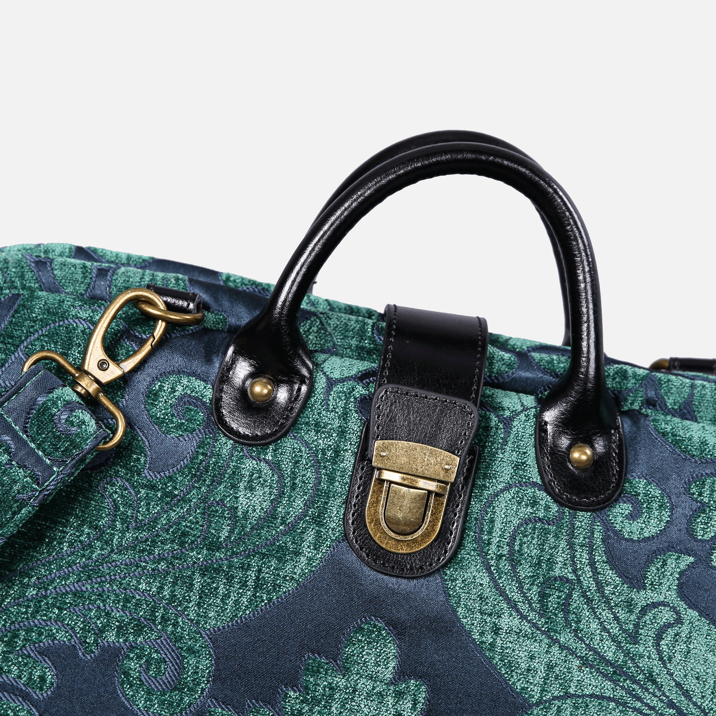 Queen Hunter Green carpet bag MCW Handmade