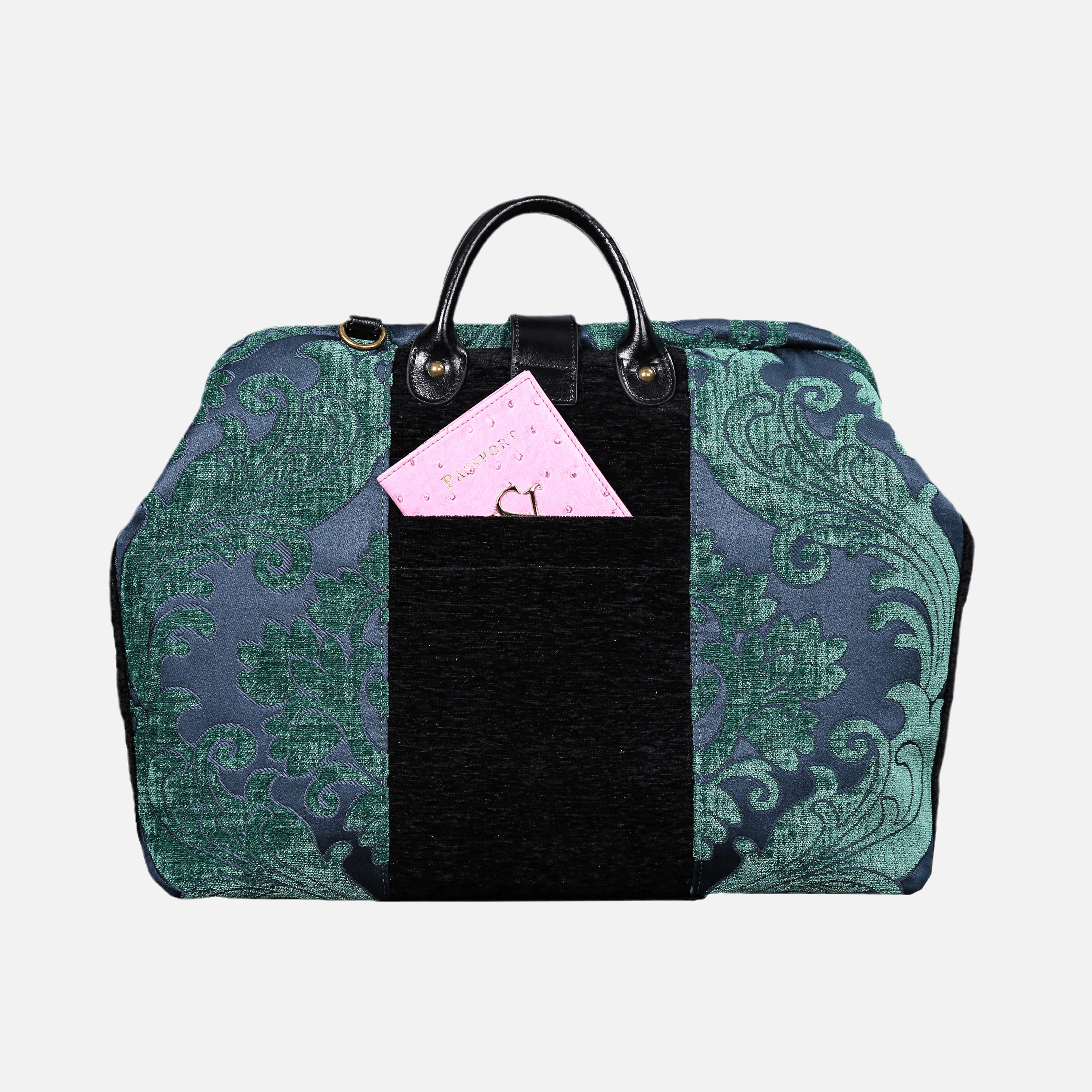 Queen Hunter Green carpet bag MCW Handmade