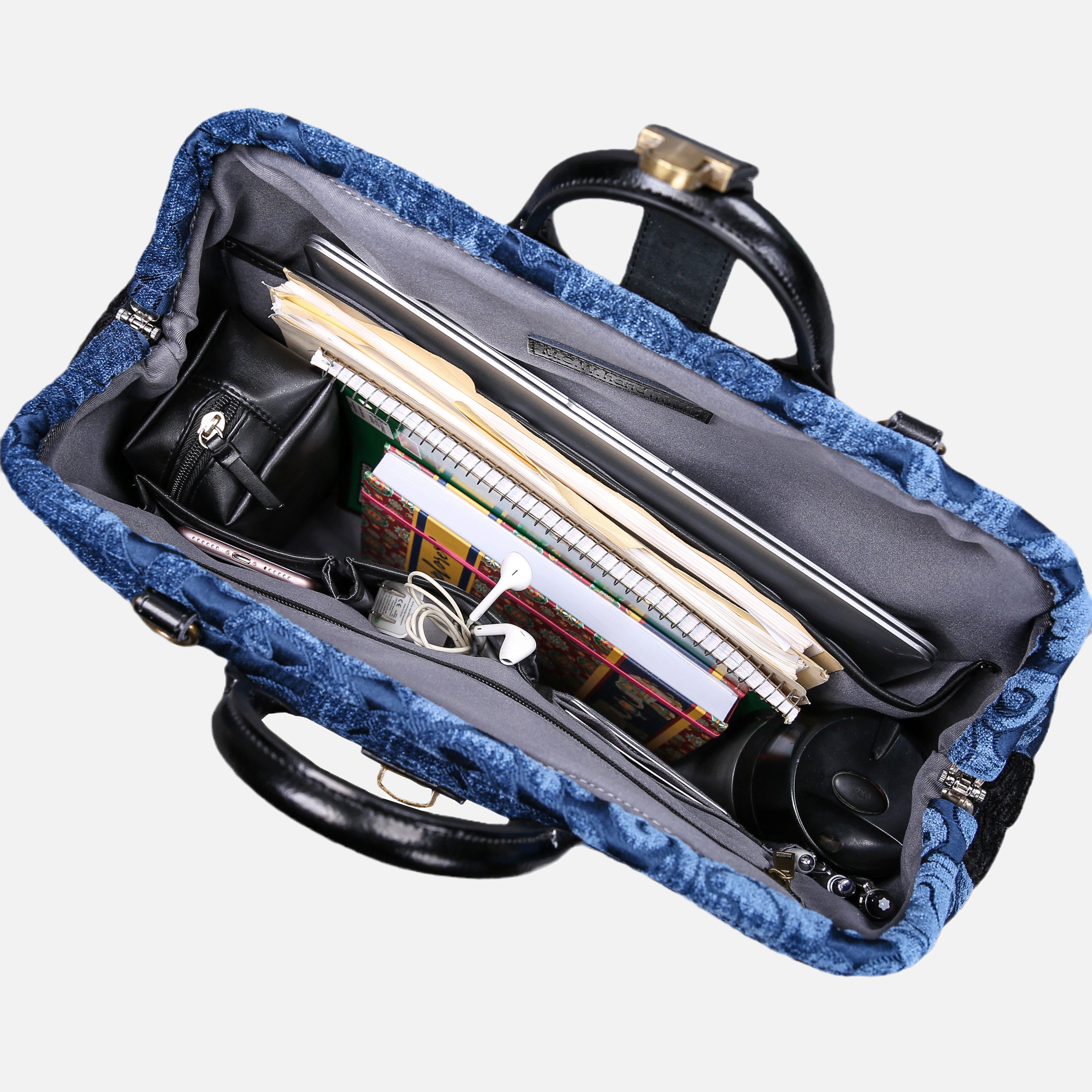 Queen Royal Blue carpet bag MCW Handmade
