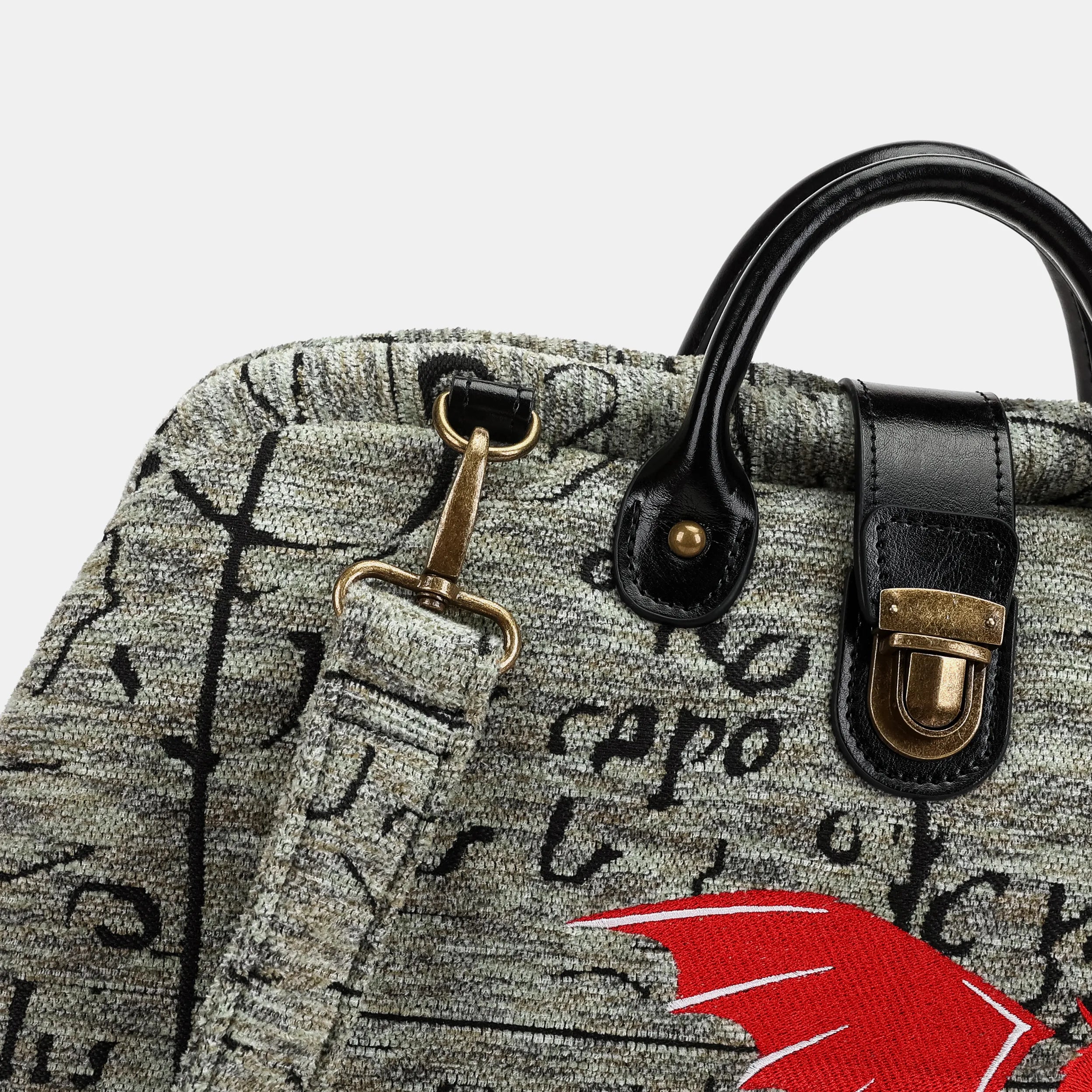 Here Be Dragons Laptop Work Bag of America-Buckle