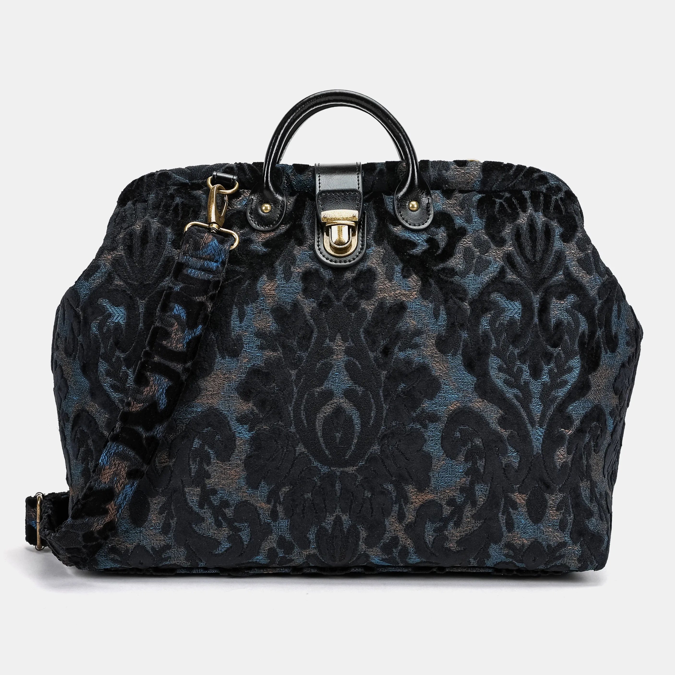 Burnout Velvet Black Laptop Work Bag main