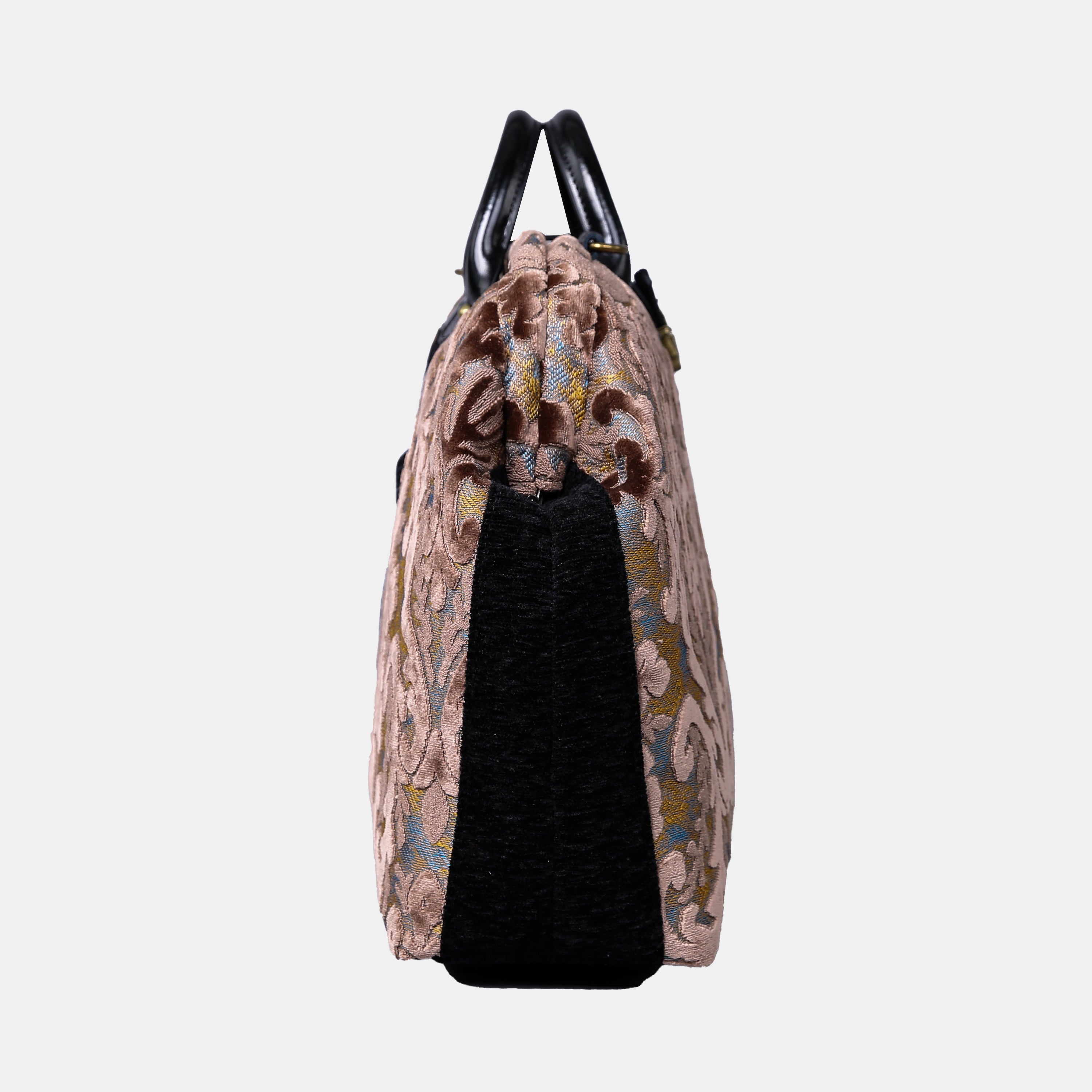 Burnout Velvet Camel carpet bag MCW Handmade-1