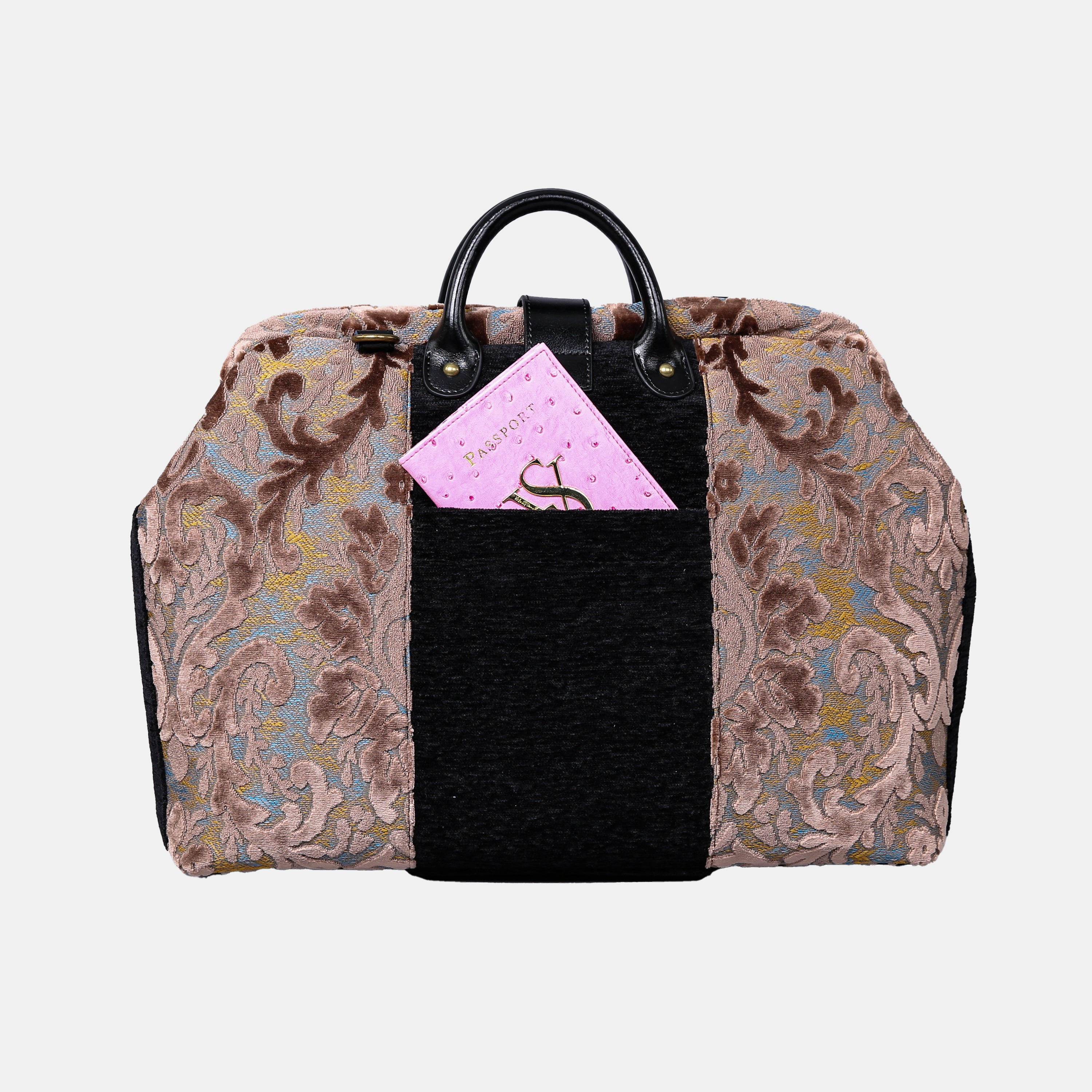 Burnout Velvet Camel carpet bag MCW Handmade-4