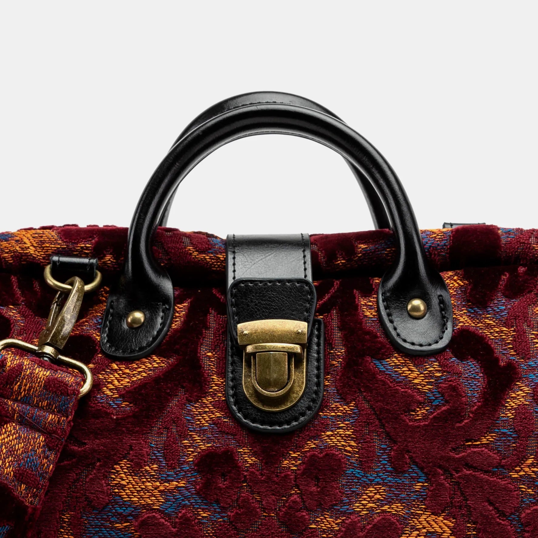 Burnout Velvet Wine Laptop Work Bag details