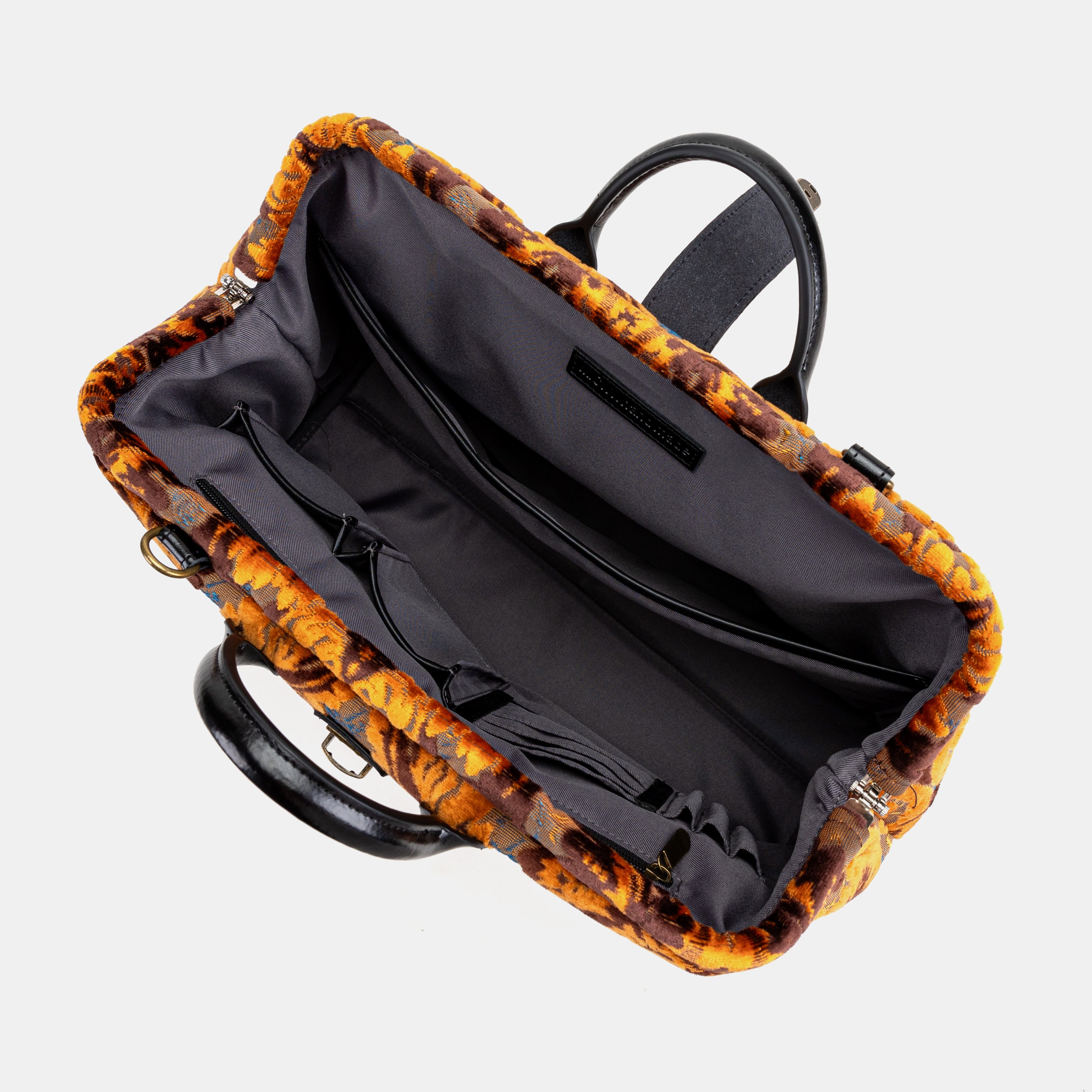 Burnout Velvet Revival Sienna Laptop Work Bag inside