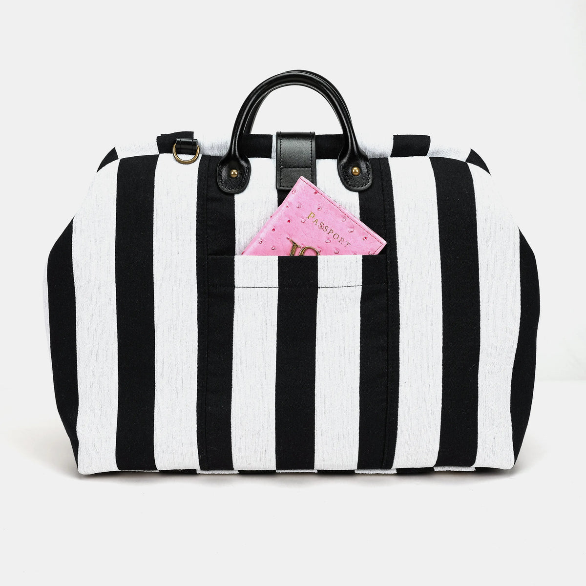 Black & White Beetlejuice Laptop Work Bag Carpetbag of America back