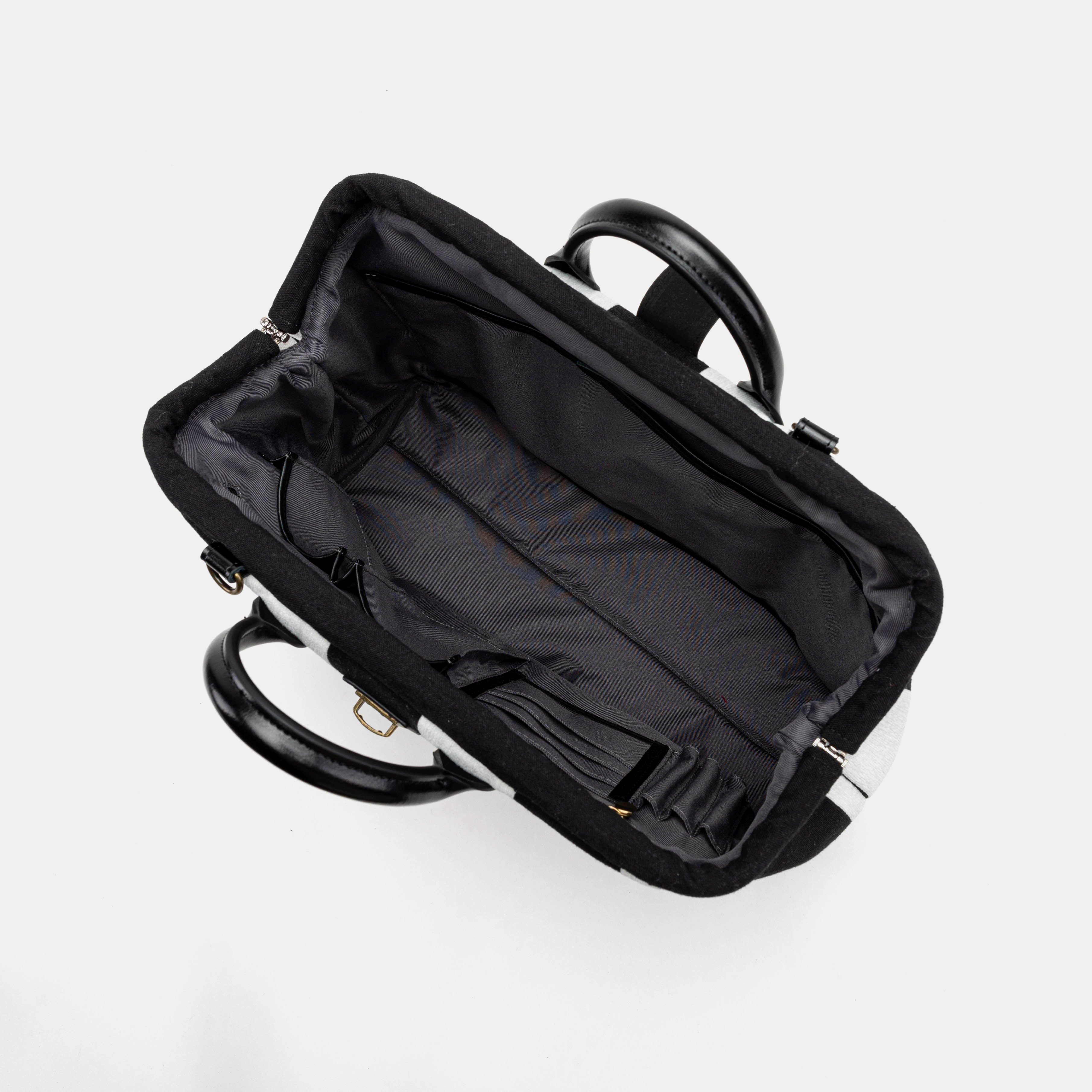 Black & White Beetlejuice Laptop Work Bag inside