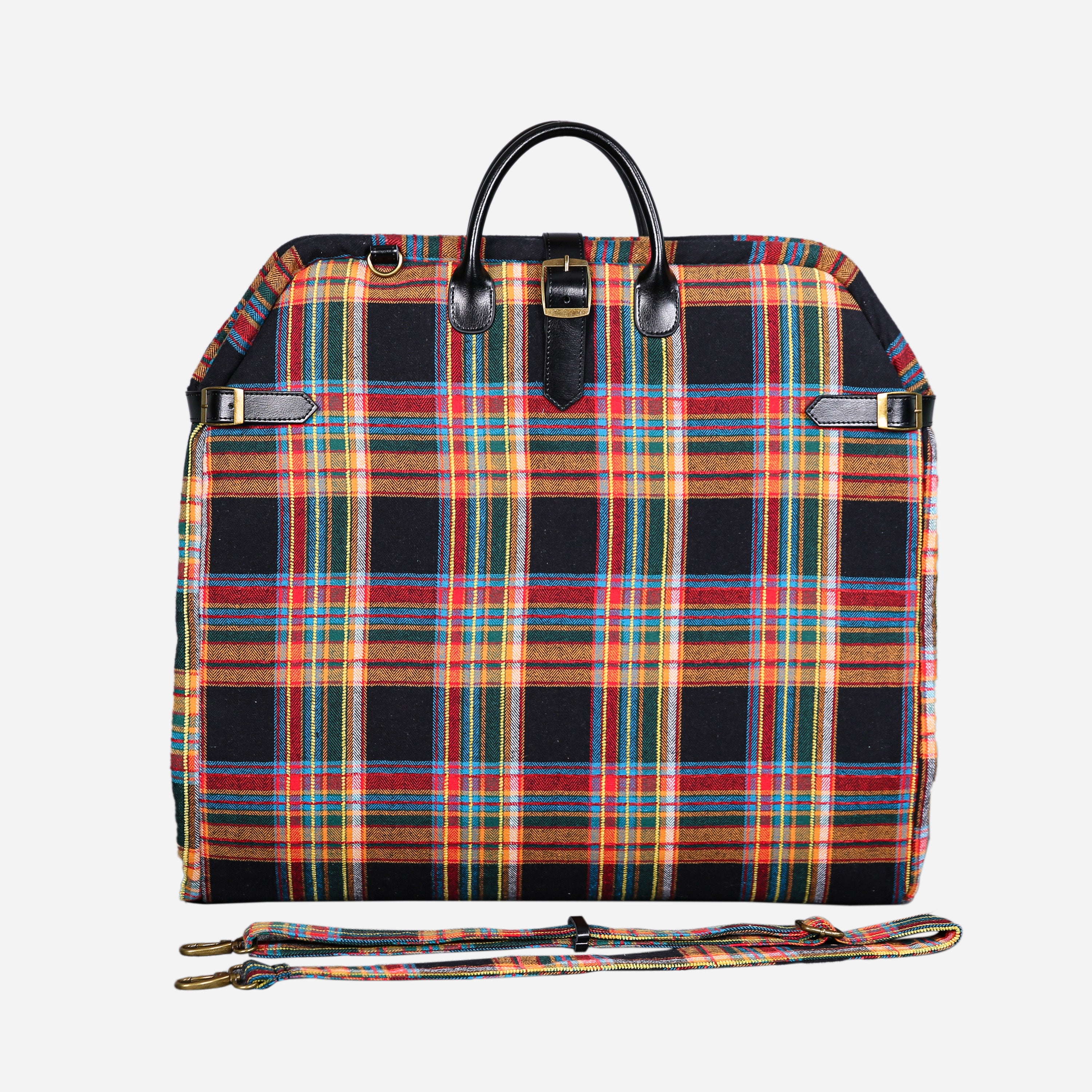Tartan Stewart Black Carpet Garment Bag carpet bag MCW Handmade