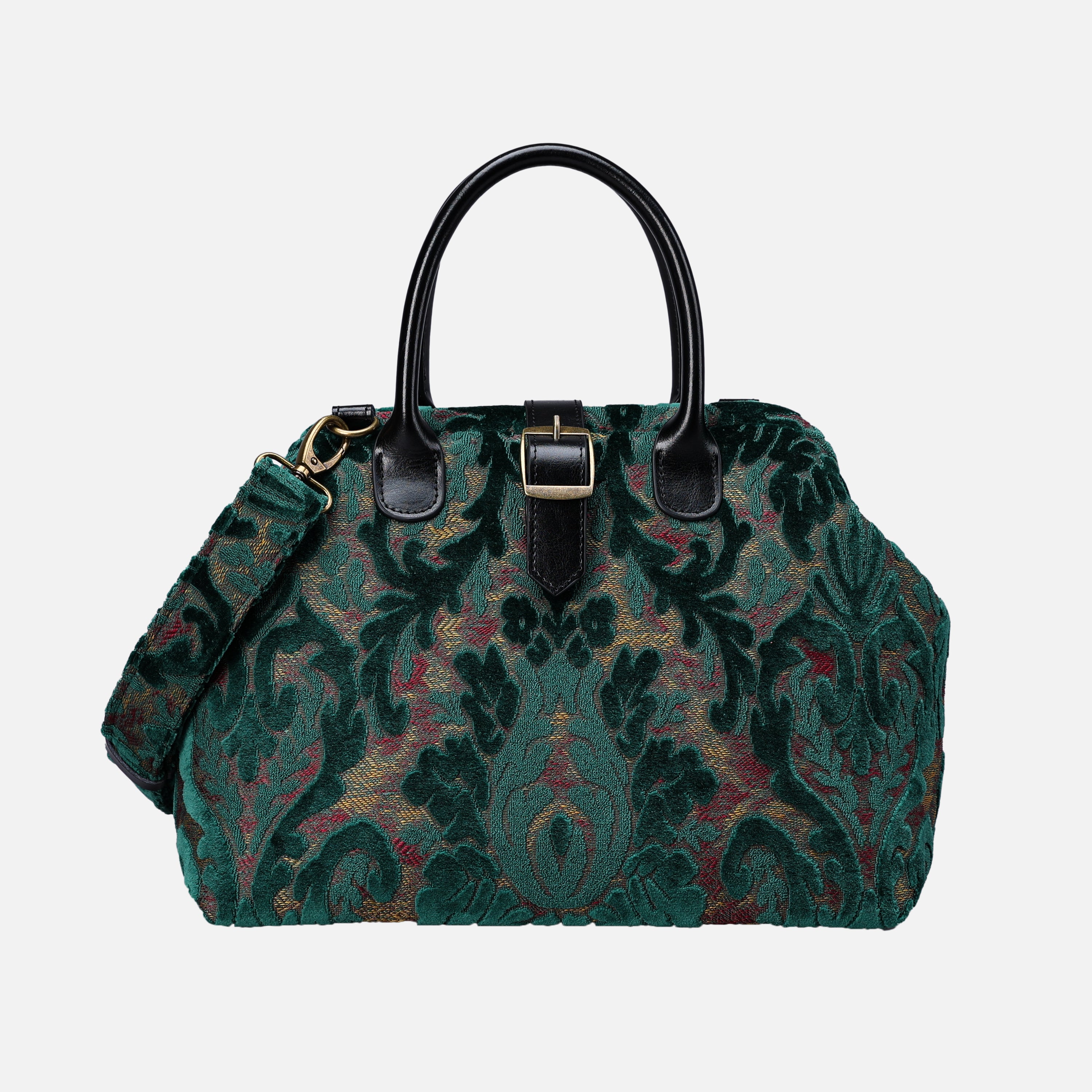 Burnout Velvet Jade Green Carpet Handbag Purse carpet bag MCW Handmade