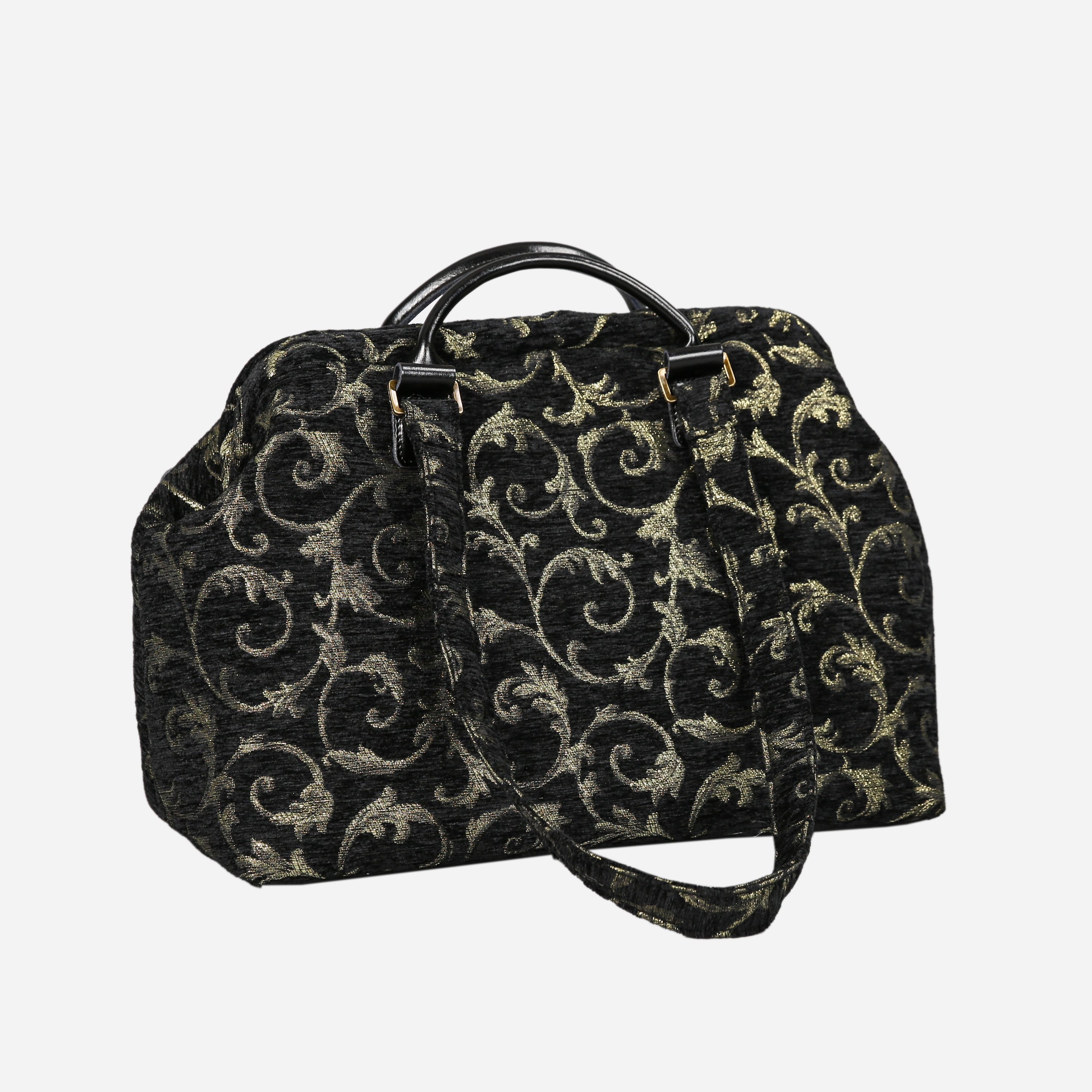 Vintage Scroll Black Knitting Project Bag MCW Handmade-5