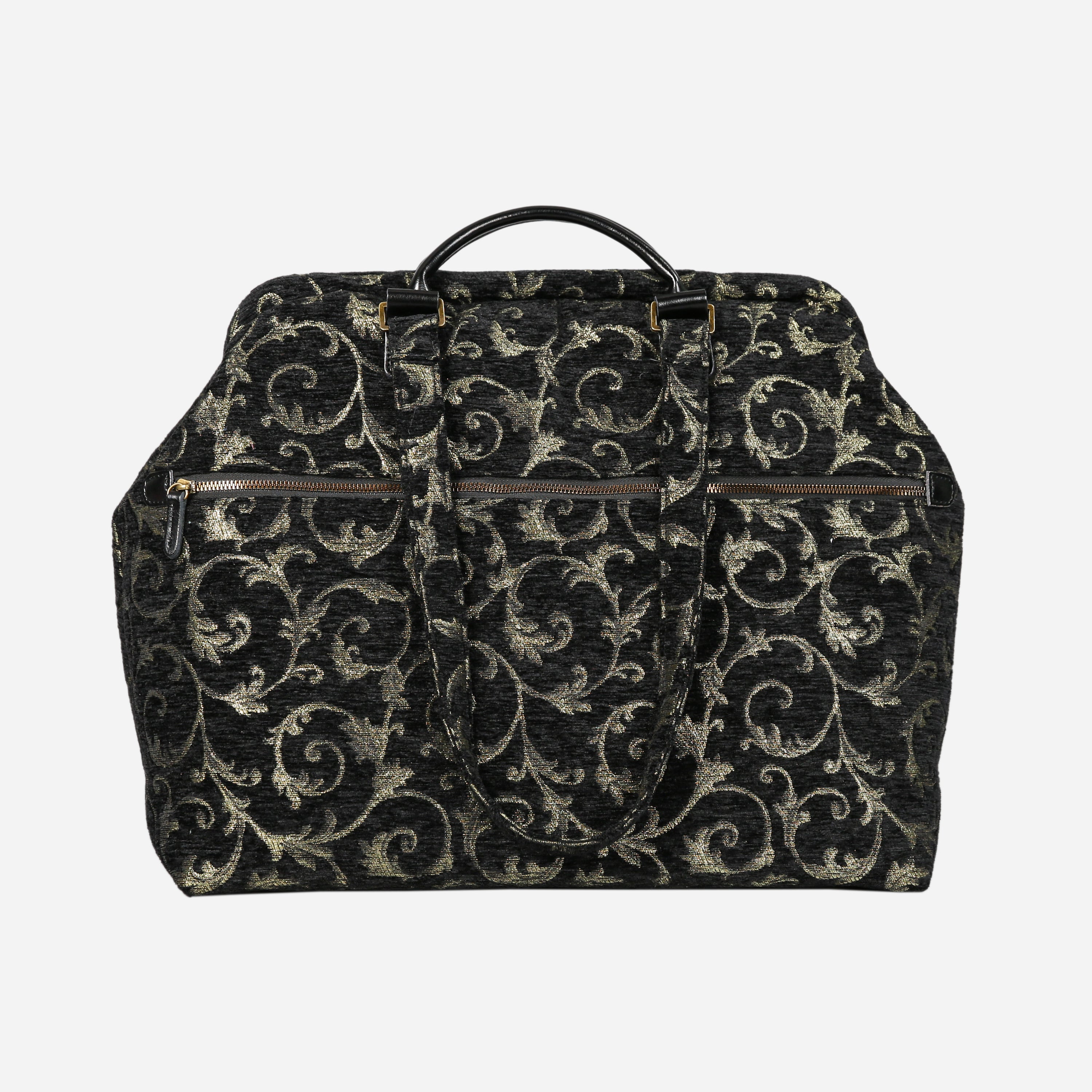 Vintage Scroll Black Knitting Project Bag MCW Handmade-4