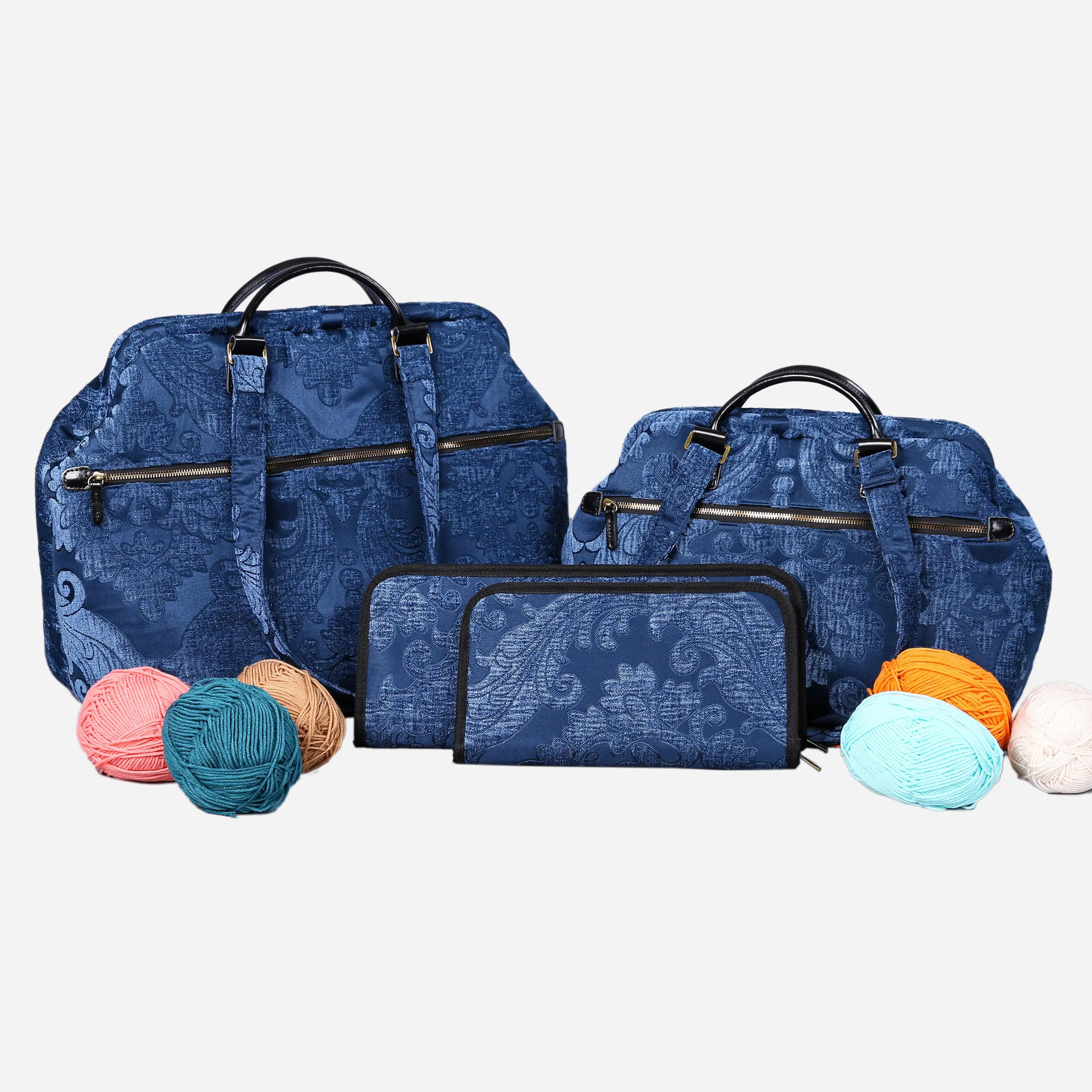 Queen Royal Blue Knitting Project Bag of America-set