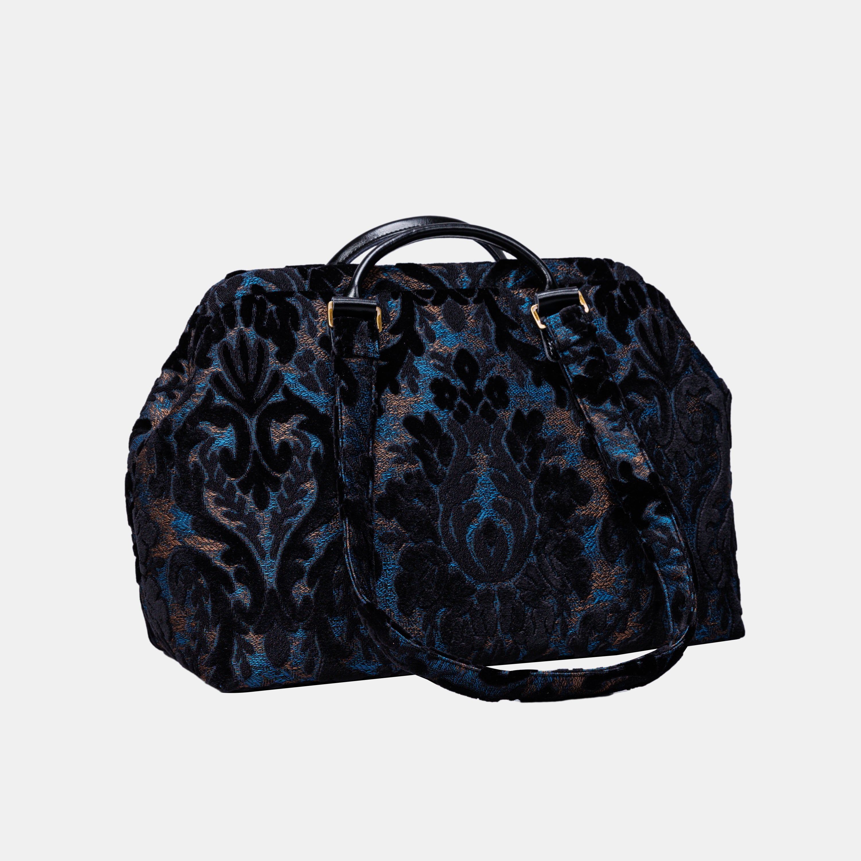 Burnout Velvet Black Knitting Project Bag MCW Handmade-5