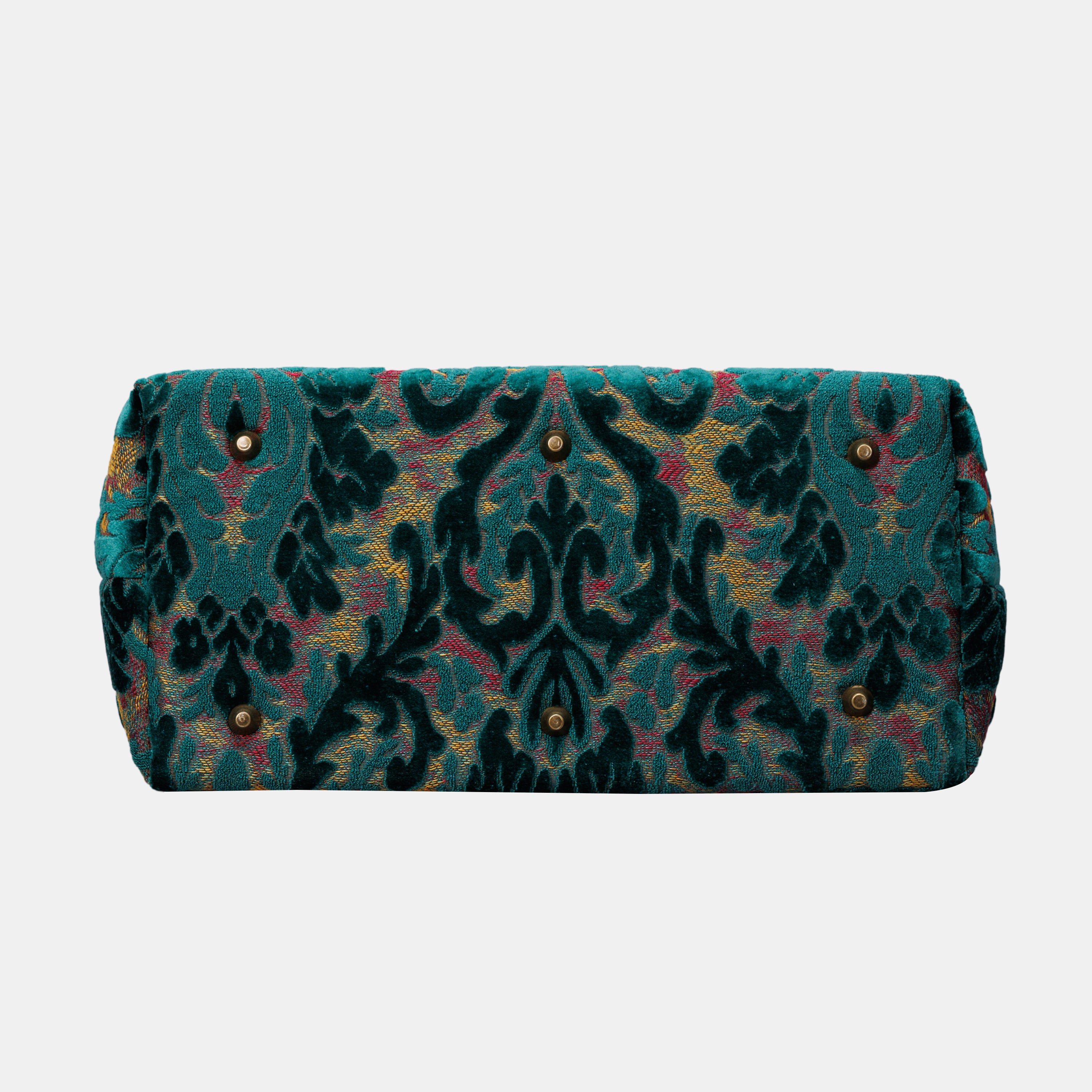 Burnout Velvet Jade Green Knitting Project Bag MCW Handmade-10