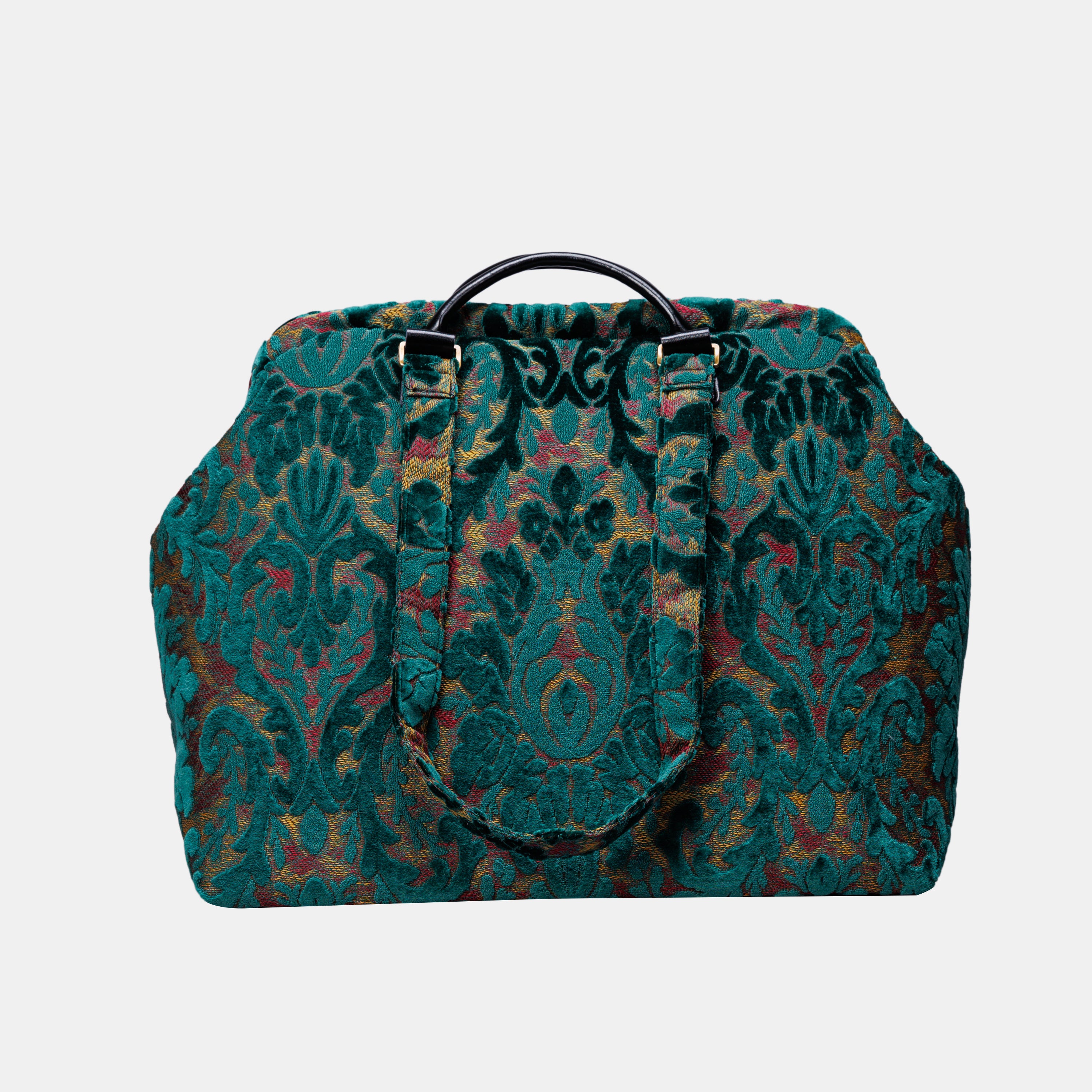 Burnout Velvet Jade Green Knitting Project Bag MCW Handmade-2