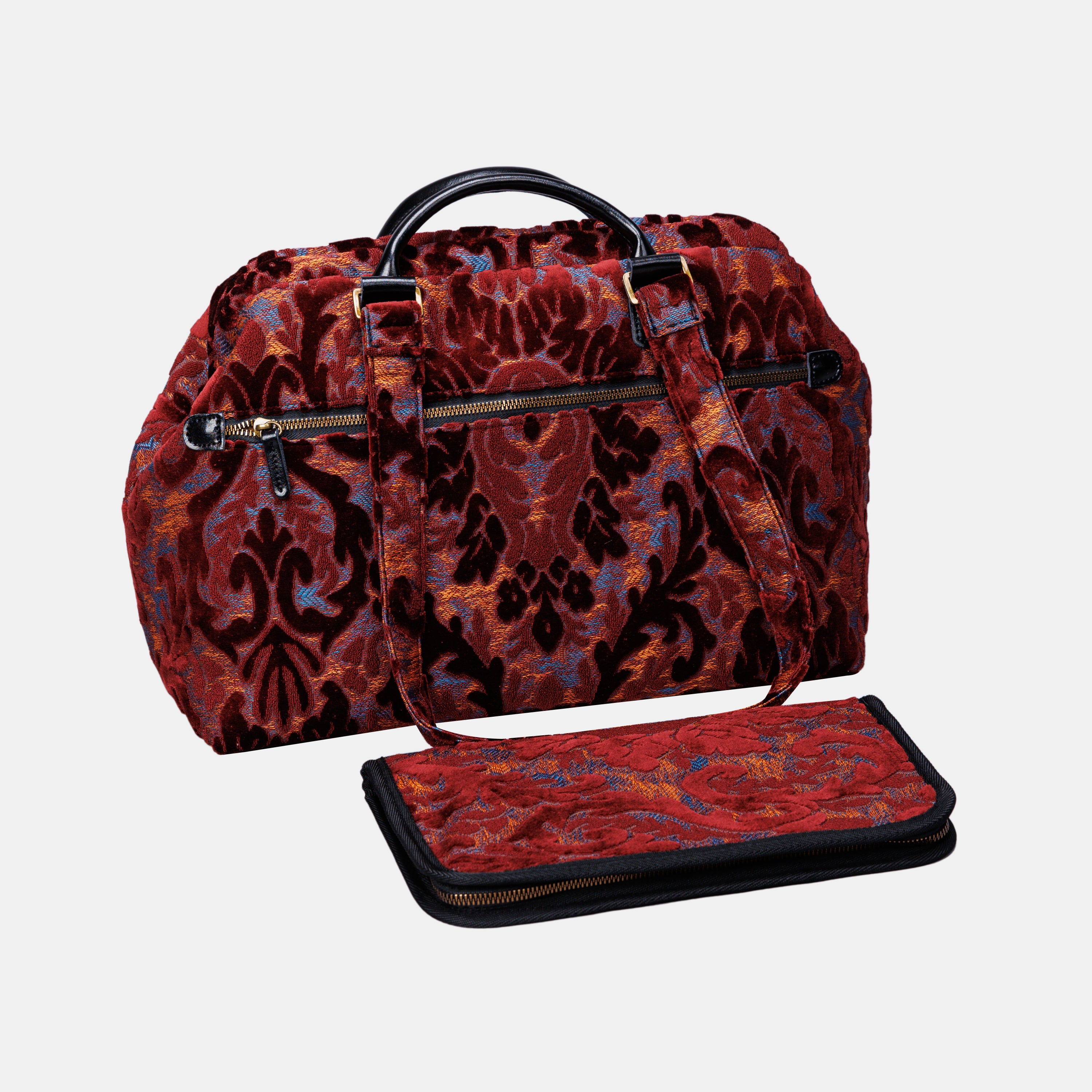 Burnout Velvet Wine Knitting Project Bag  MCW Handmade-8