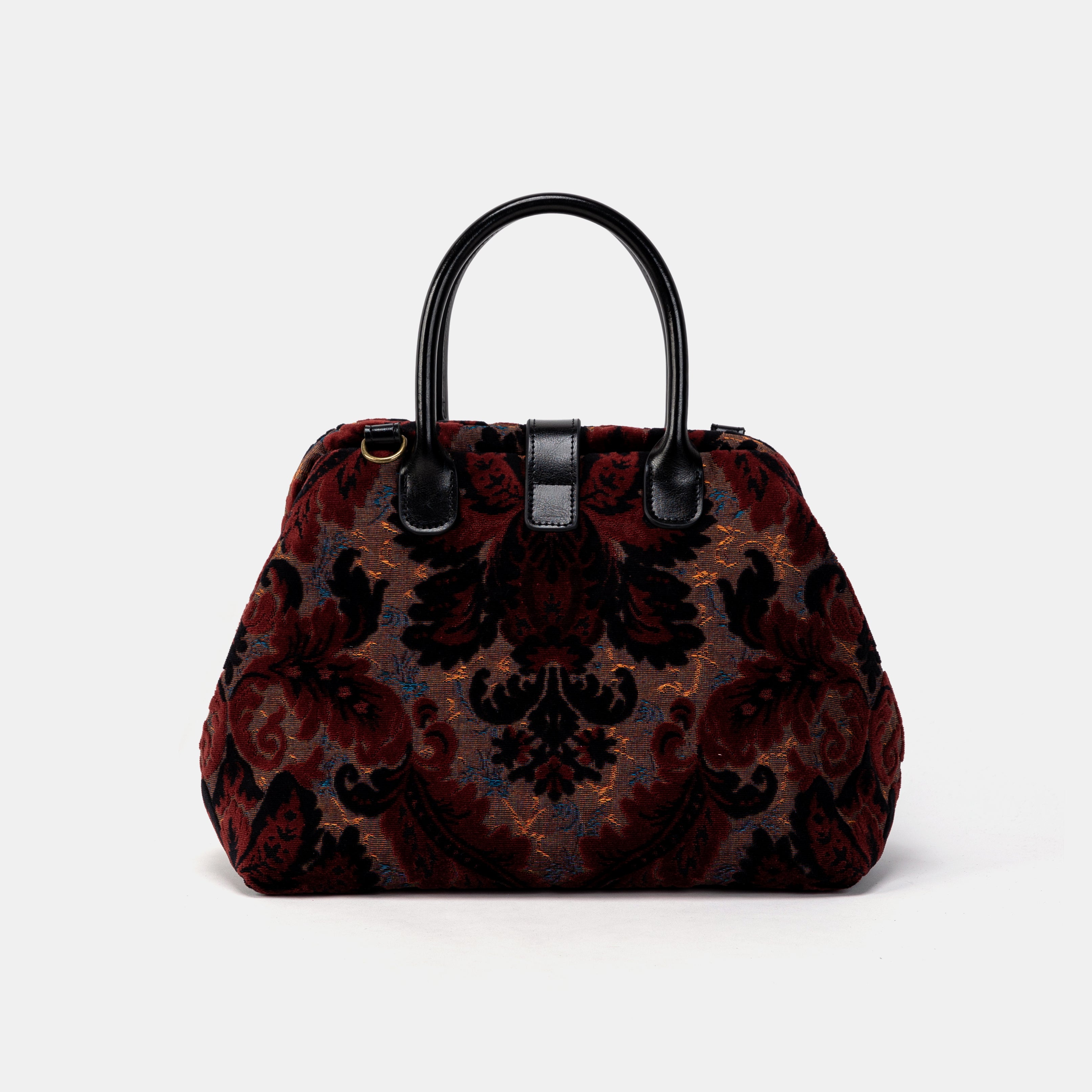 Burnout Velvet Revival Sephia Carpet Handbag Purse