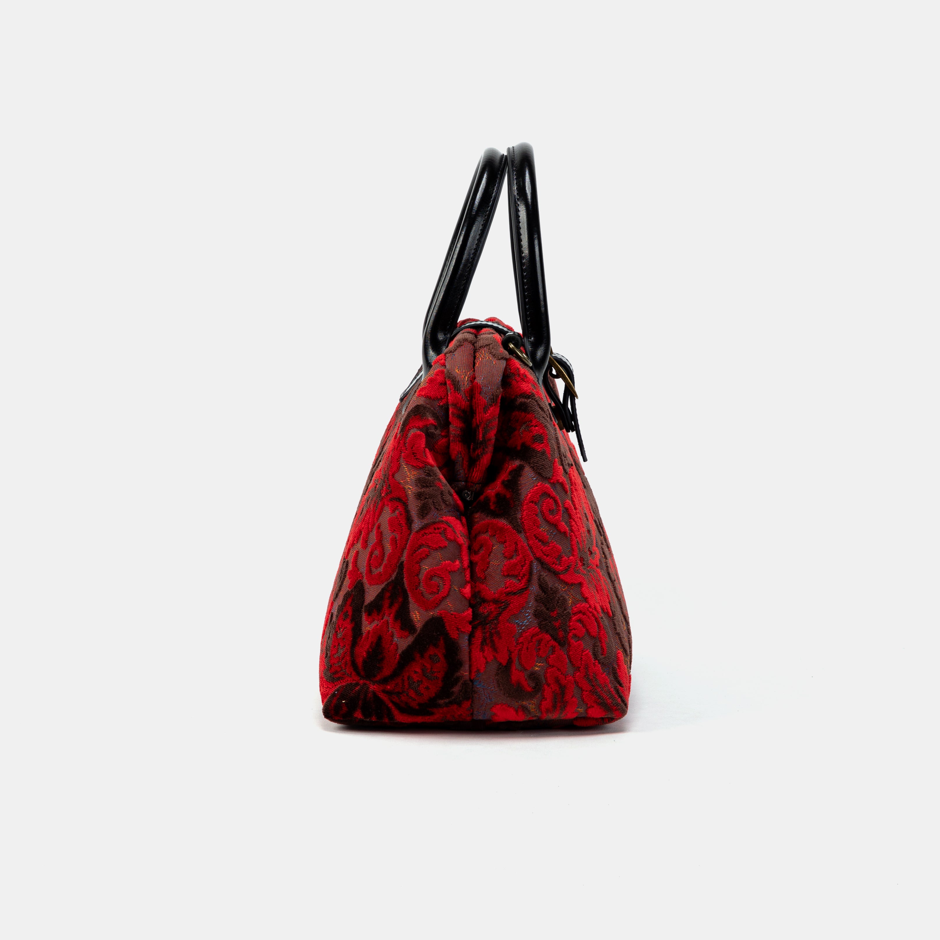 Burnout Velvet Revival Scarlet Carpet Handbag Purse side