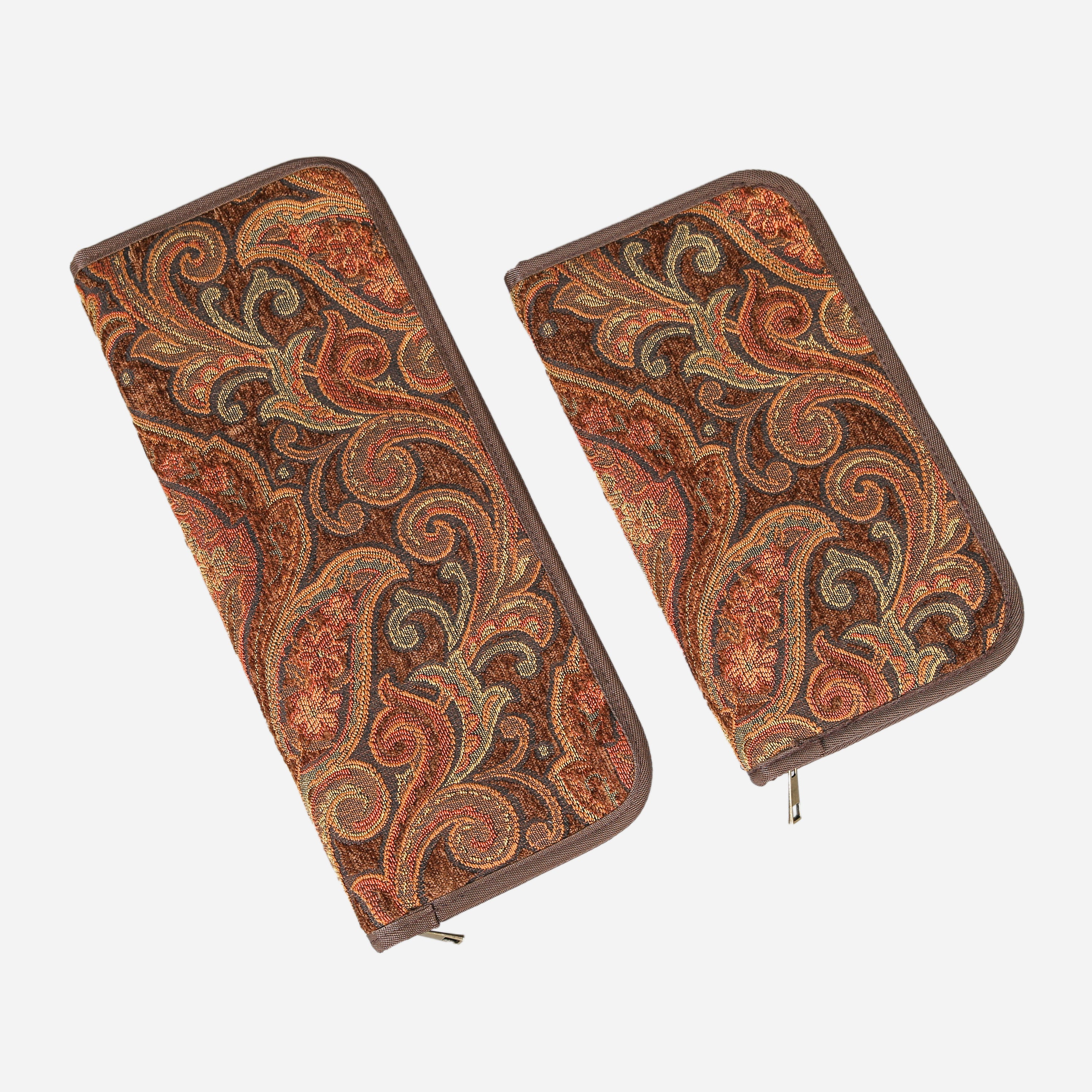 Damask D. Brown Carpet Needle Case MCW Handmade