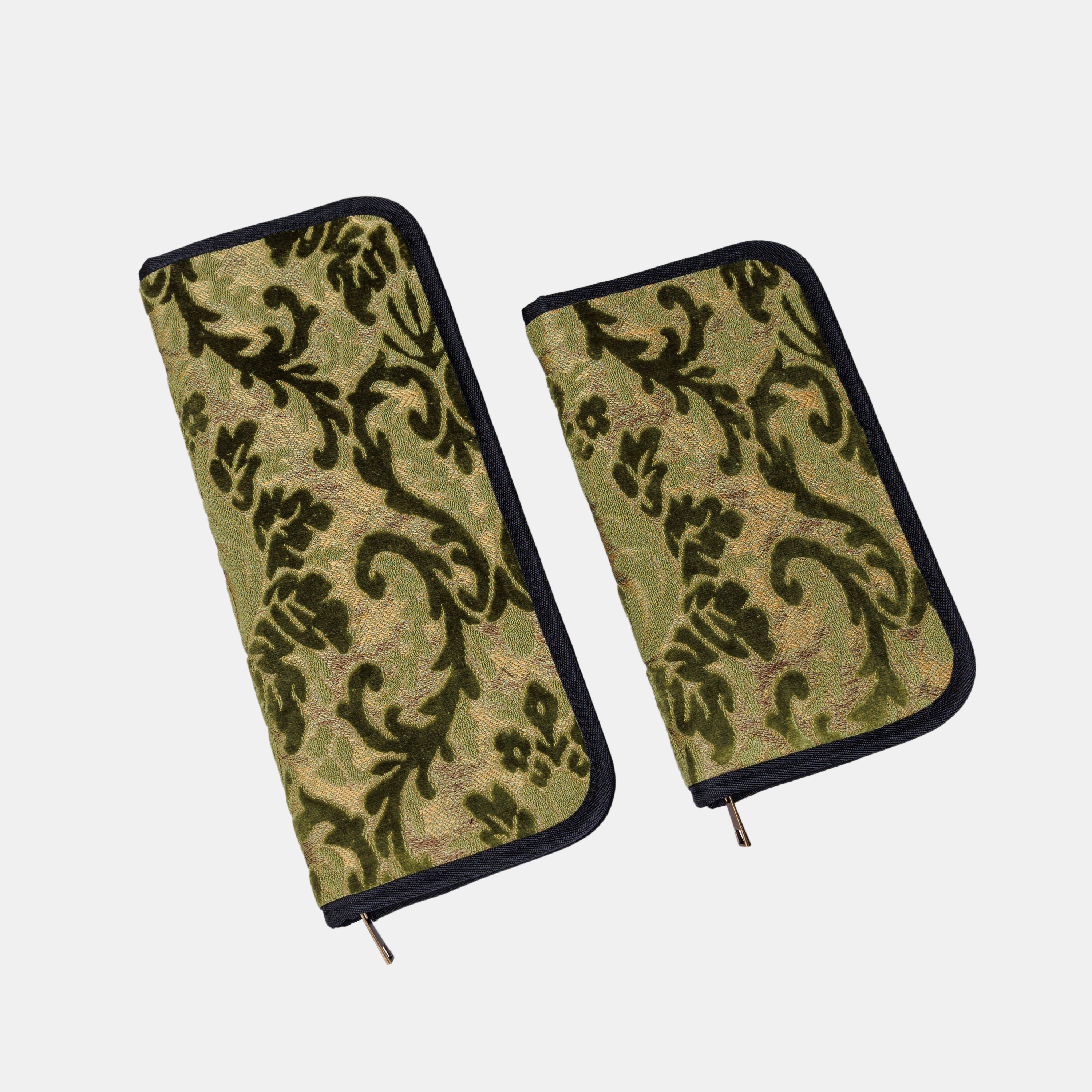 Burnout Velvet Fern Green Carpet Needle Case  MCW Handmade