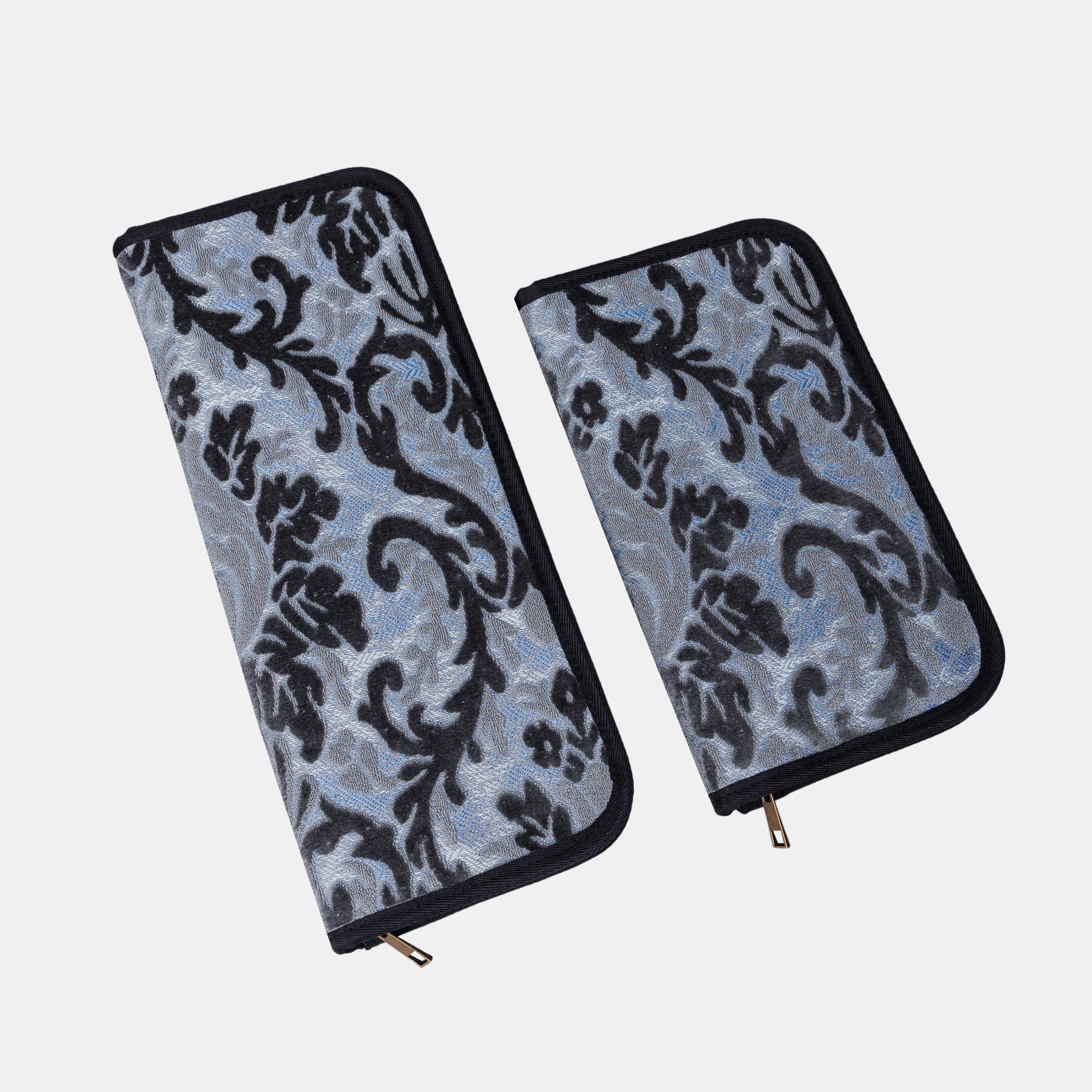 Burnout Velvet Steel Blue Carpet Needle Case  MCW Handmade